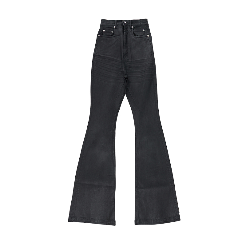 NIGO Rick Owens Men's Fall And Winter Do Old Batik Crease Pleated Flared Pants High Street Casual Black Pants Ngvp #nigo2641