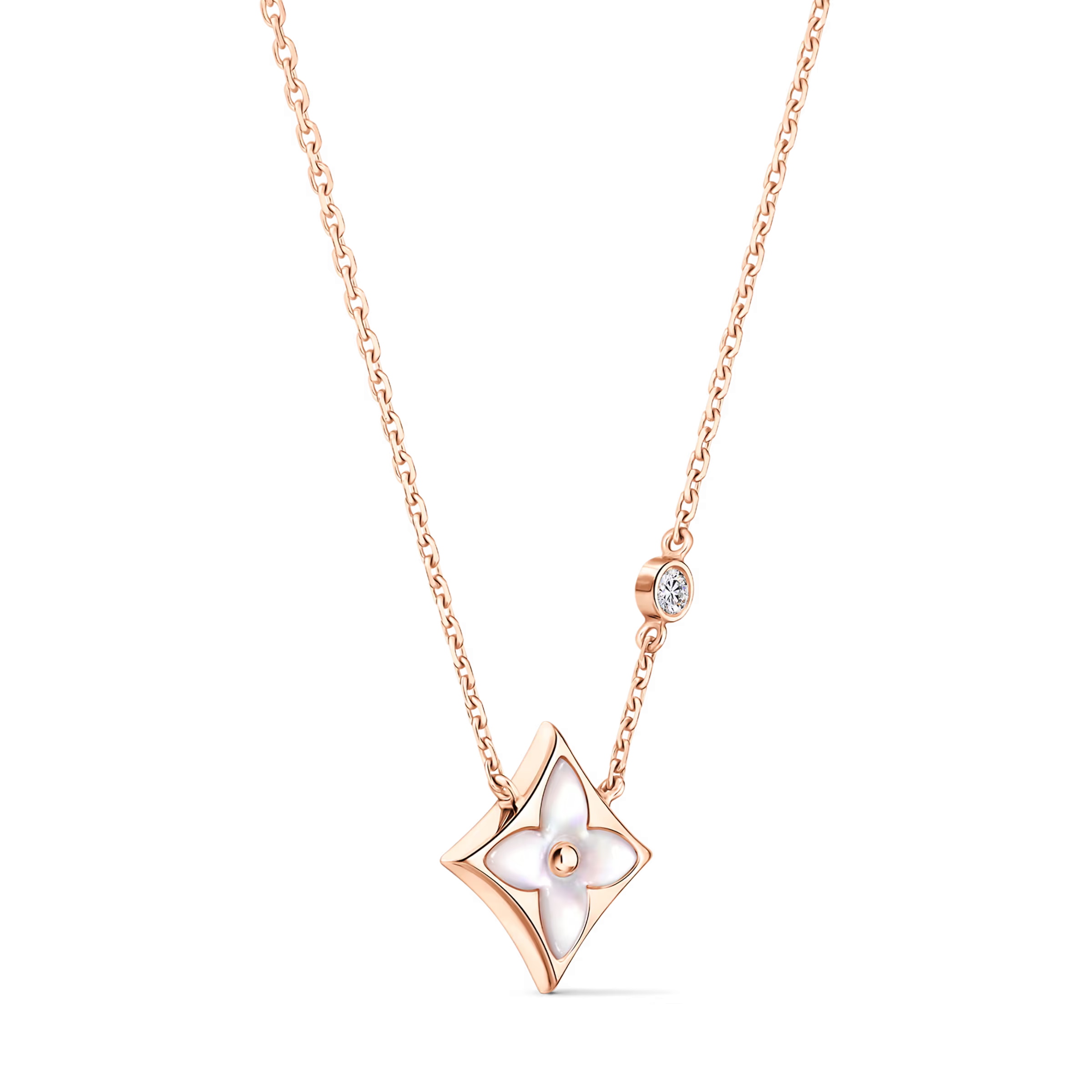 NIGO Louis Vuitton COLOR BLOSSOM BB STAR Women's Fashion Classic Brass With Thick Gold Plating Inlaid With Natural Mother Of Pearl Minimalist Style Necklace Jewelry  Accessories #nigo79394
