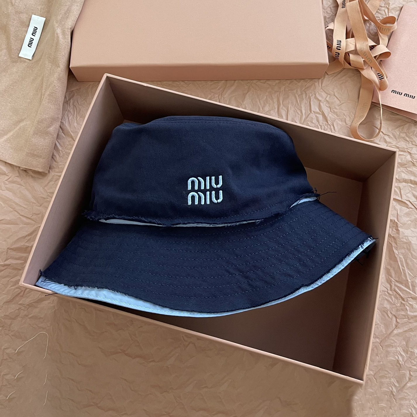 NIGO MiuMiu Men's And Women's Spring/summer Fashion Casual Color Block Logo Embroidered Pattern Canvas Patchwork Design Fisherman's Hat Hat Accessories #nigo79399