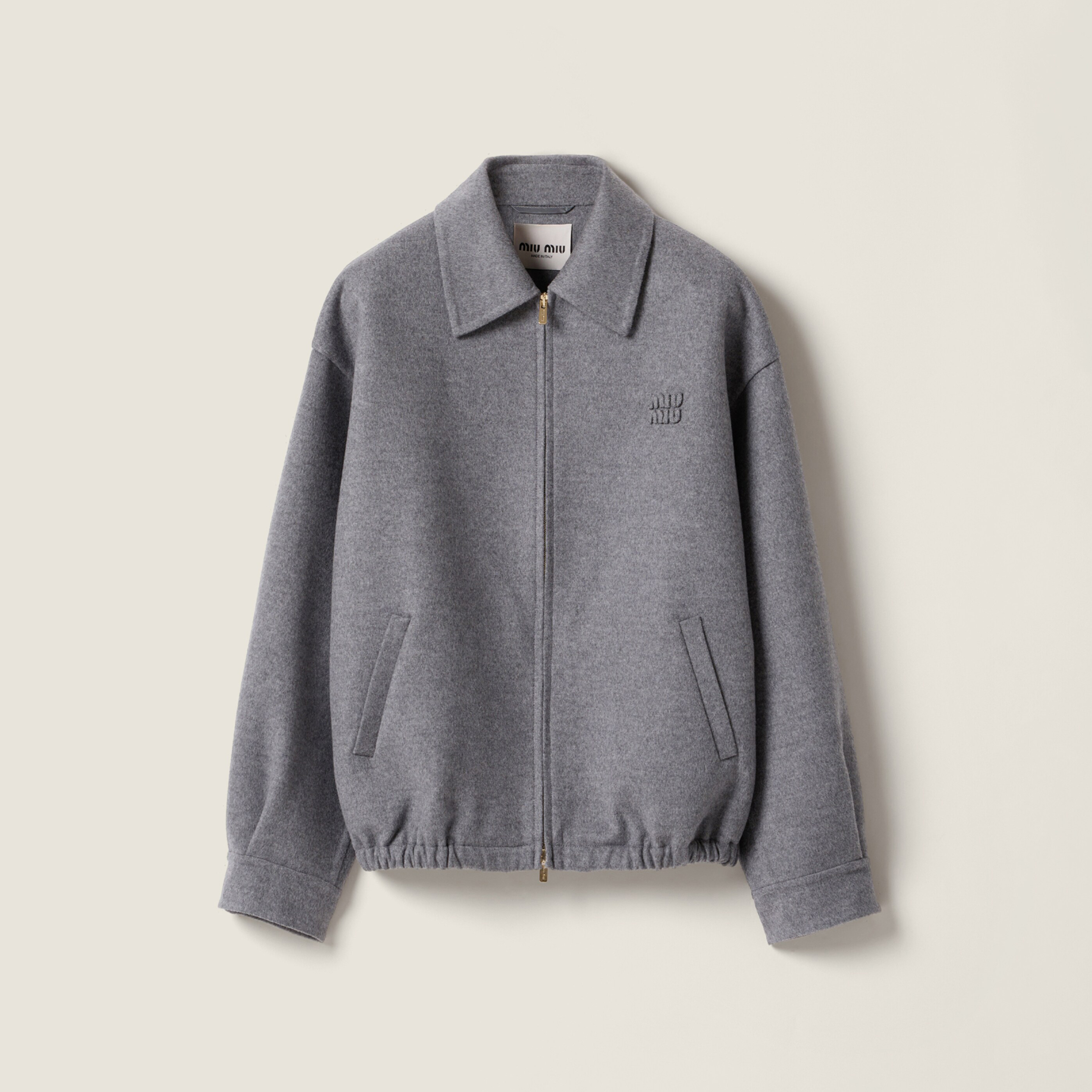 NIGO MiuMiu Women's Spring/Fall Fashion Casual Solid Color Lapel Zipper Long Sleeve Jacket Waist Elastic Drawstring Solid Color Casual Short Skirt Wool Tweed Suit Skirt Set #nigo79413