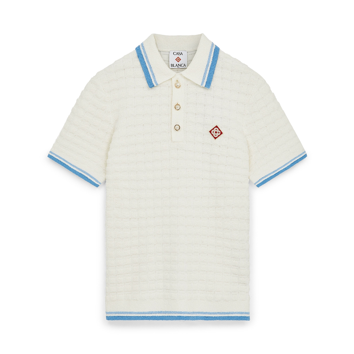 NIGO Casablanca Men's Fall/Winter Fashion Casual 100% Cotton Block Knit Polo Shirt T-Shirt #nigo79414