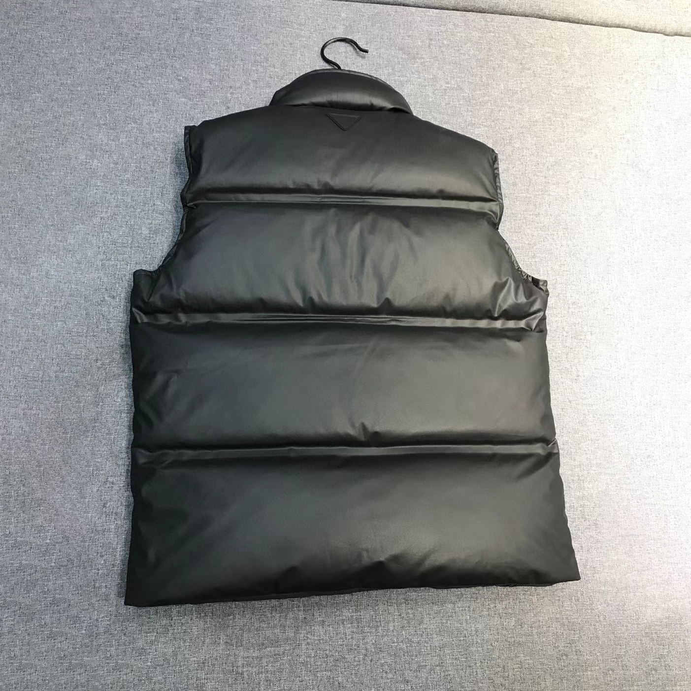 NIGO Prada Men's And Women's Autumn/Winter Fashion Classic Solid Color High Neck Zipper Premium Fashion Style Business Casual Leather Down Vest #nigo79435