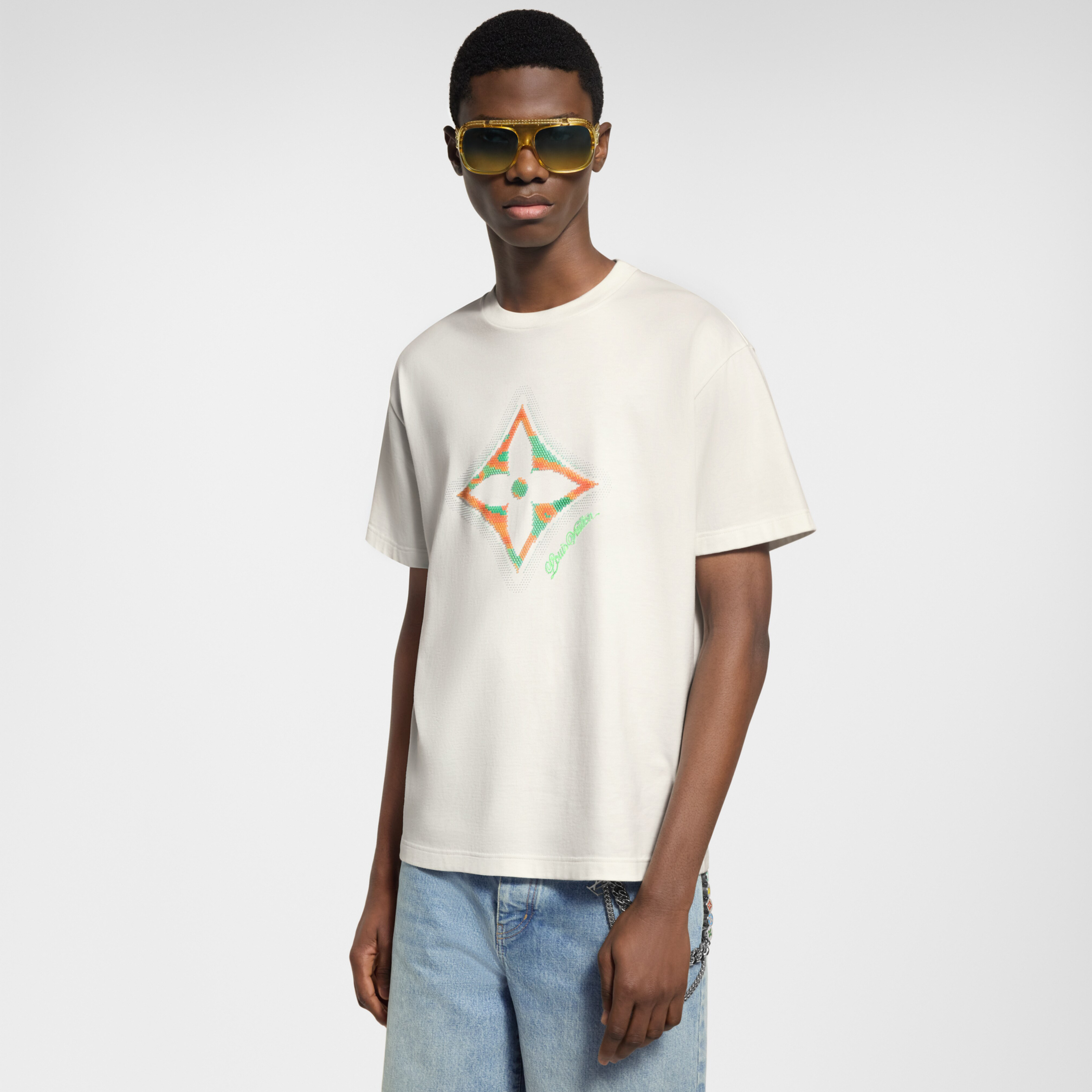 NIGO Louis Vuitton MONOGRAM Men's And Women's Summer Fashion Casual Solid Color Crew Neck Pullover Classic Print Pattern Short Sleeve T-Shirt #nigo79423