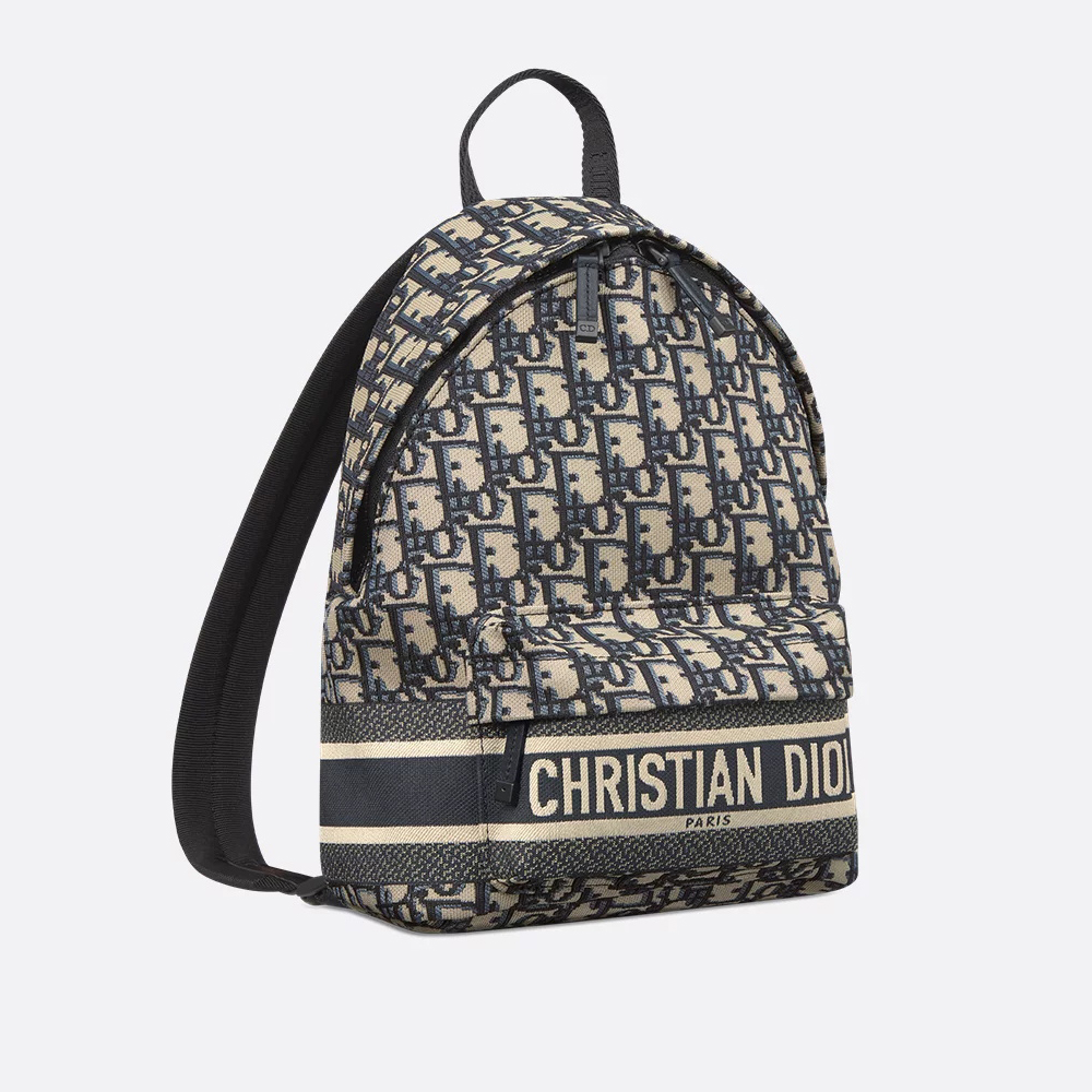 NIGO Dior Travel Men's And Women's  Fashion Classic Logo Print Color Blocked Dual Zip Backpack Bag Bags M6108SDGI_M928 #nigo79452