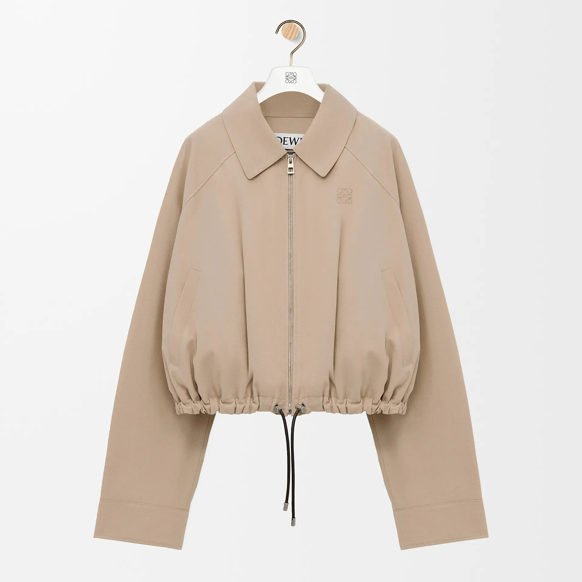 NIGO Loewe Women's Spring/Fall Fashion Casual Lapel Zipper Solid Color Embroidered Print Waist Elastic Short Jacket #nigo79474