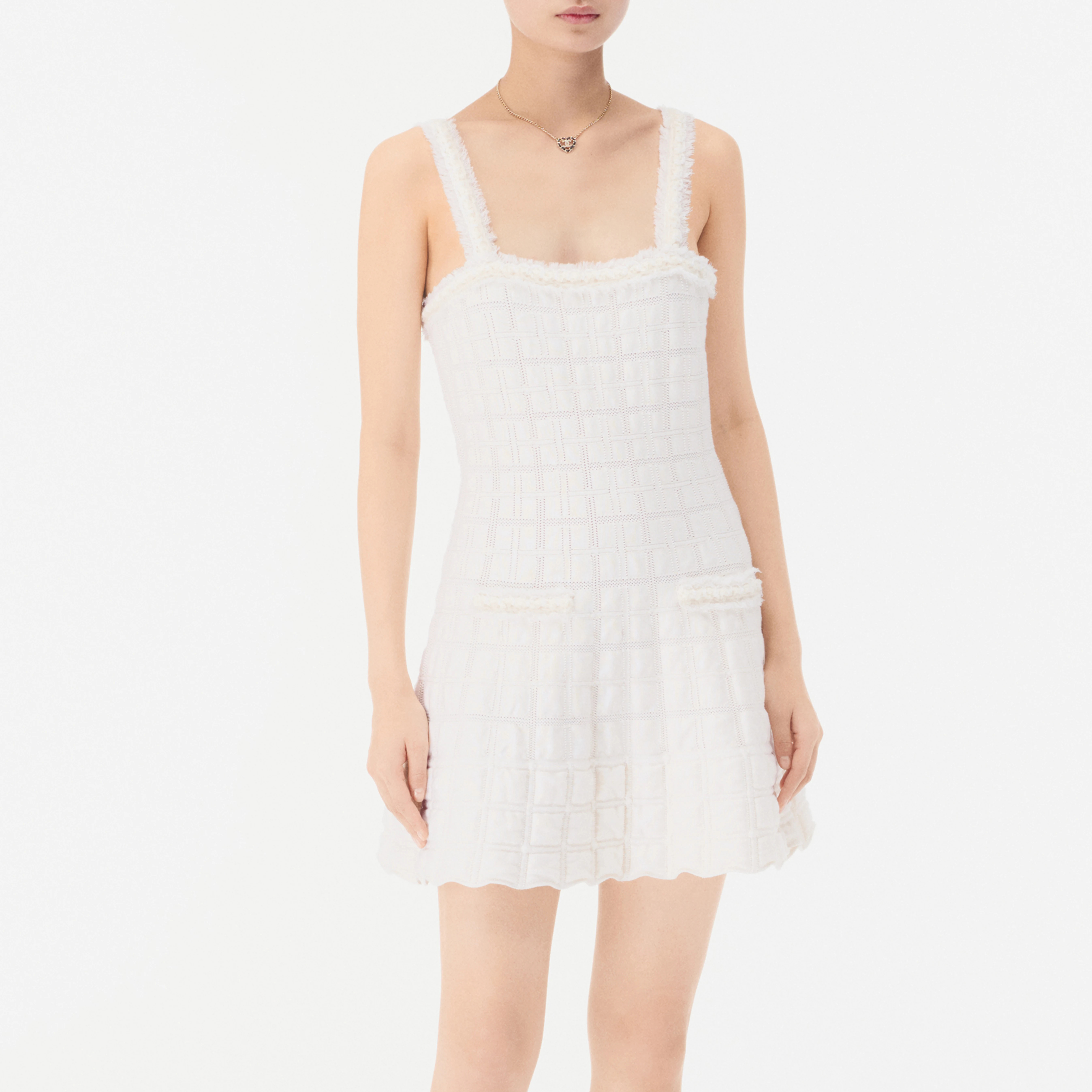 NIGO Chanel Women's Summer Fashion Casual Solid Color Sleeveless Fringe Halter Dress #nigo79456