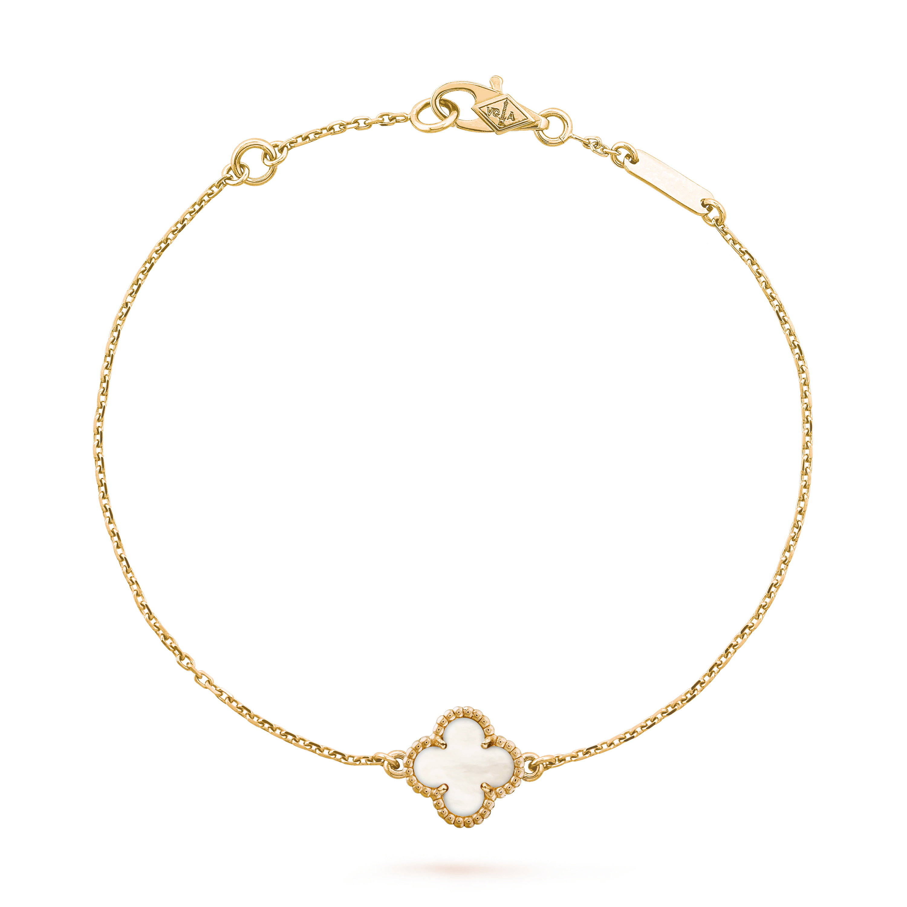 NIGO Van Cleef & Arpels Sweet Alhambra Women's Fashion Classic Luxury Elegant Minimalist Pearl Mother-of Pearl Four Leaf Clover Bracelet Jewelry Accessories #nigo79496