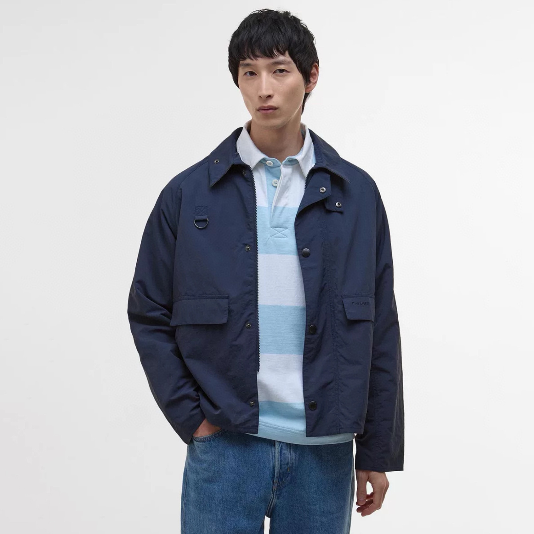 NIGO Barbour Men's Spring/Fall Fashion Classic Solid Color Lapel Single Breasted Waterproof Polyester Blend Fabric Casual Oversized Jacket #nigo79495