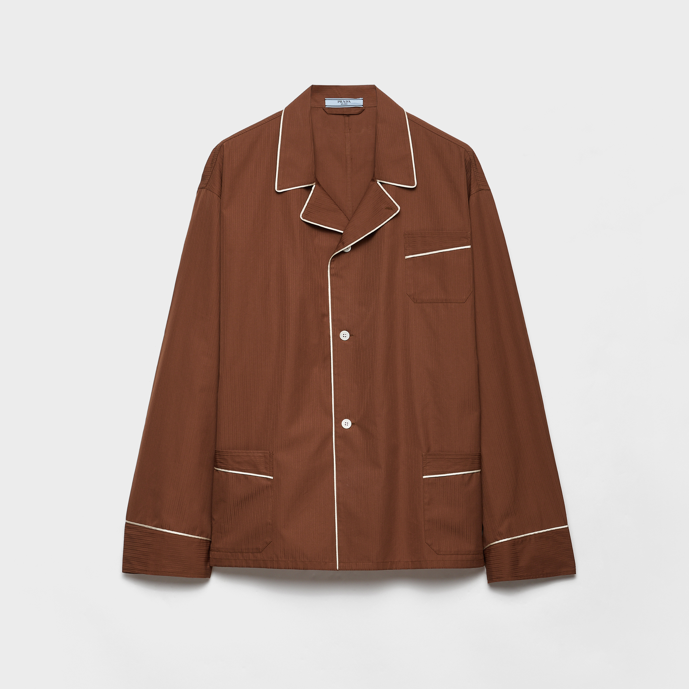 NIGO Prada Women's Spring Inspired Fashionable Casual Contrast Color V Neck Single Button Loose Fit Pajama Style Shirt #nigo79478