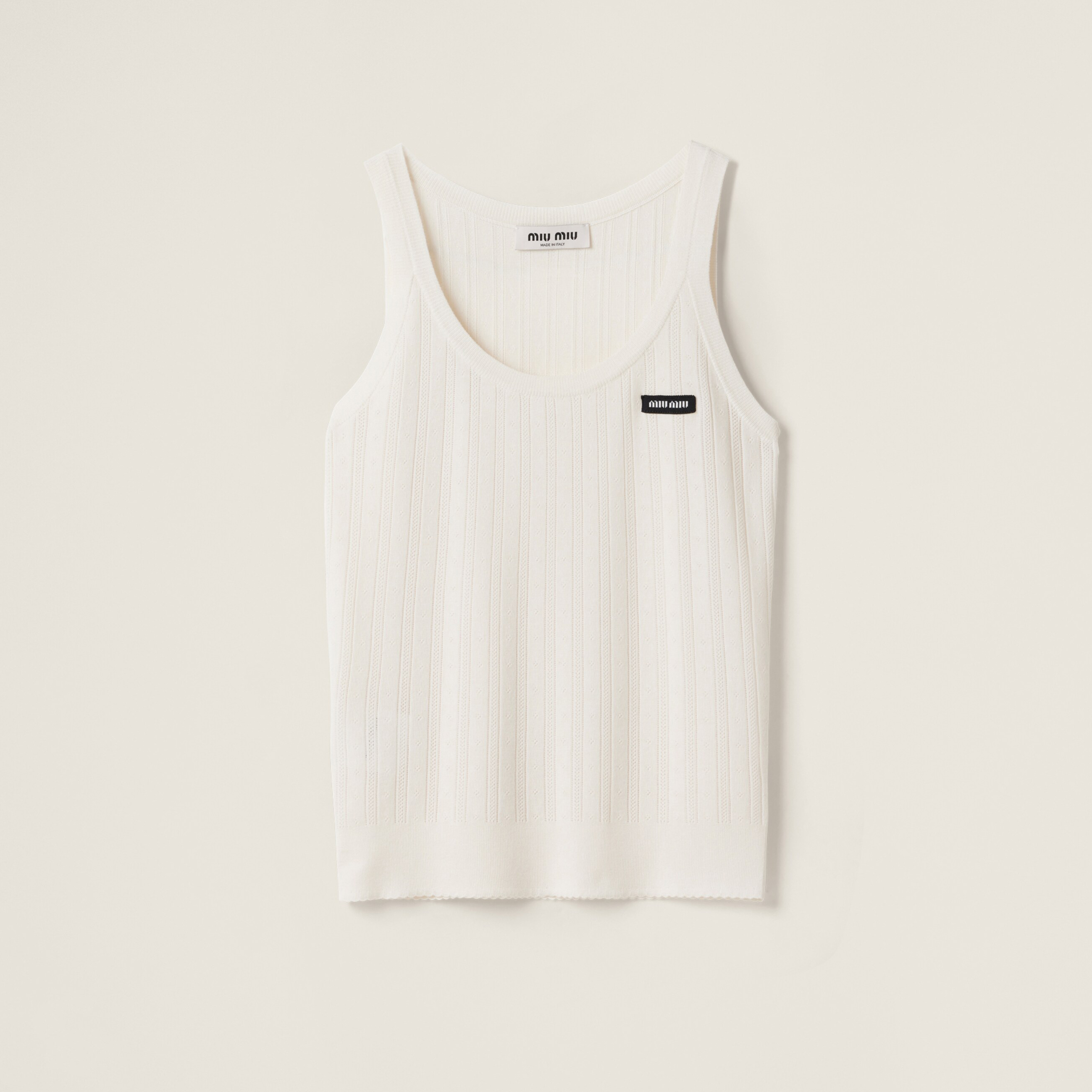 NIGO MiuMiu Women's Spring/Summer Fashion Casual Round U-Neck Pullover Logo Icon Openwork Knit Vest #nigo79485