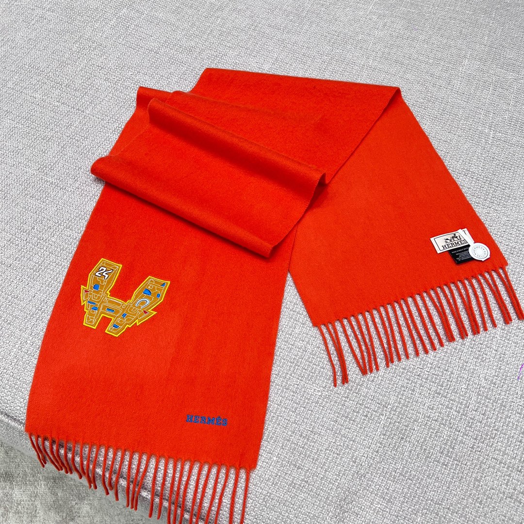 NIGO Hermes Men's And Women's Autumn/Winter Fashion Classic Solid Color Gentleman's Elegant Cashmere Scarf Accessories #nigo79525