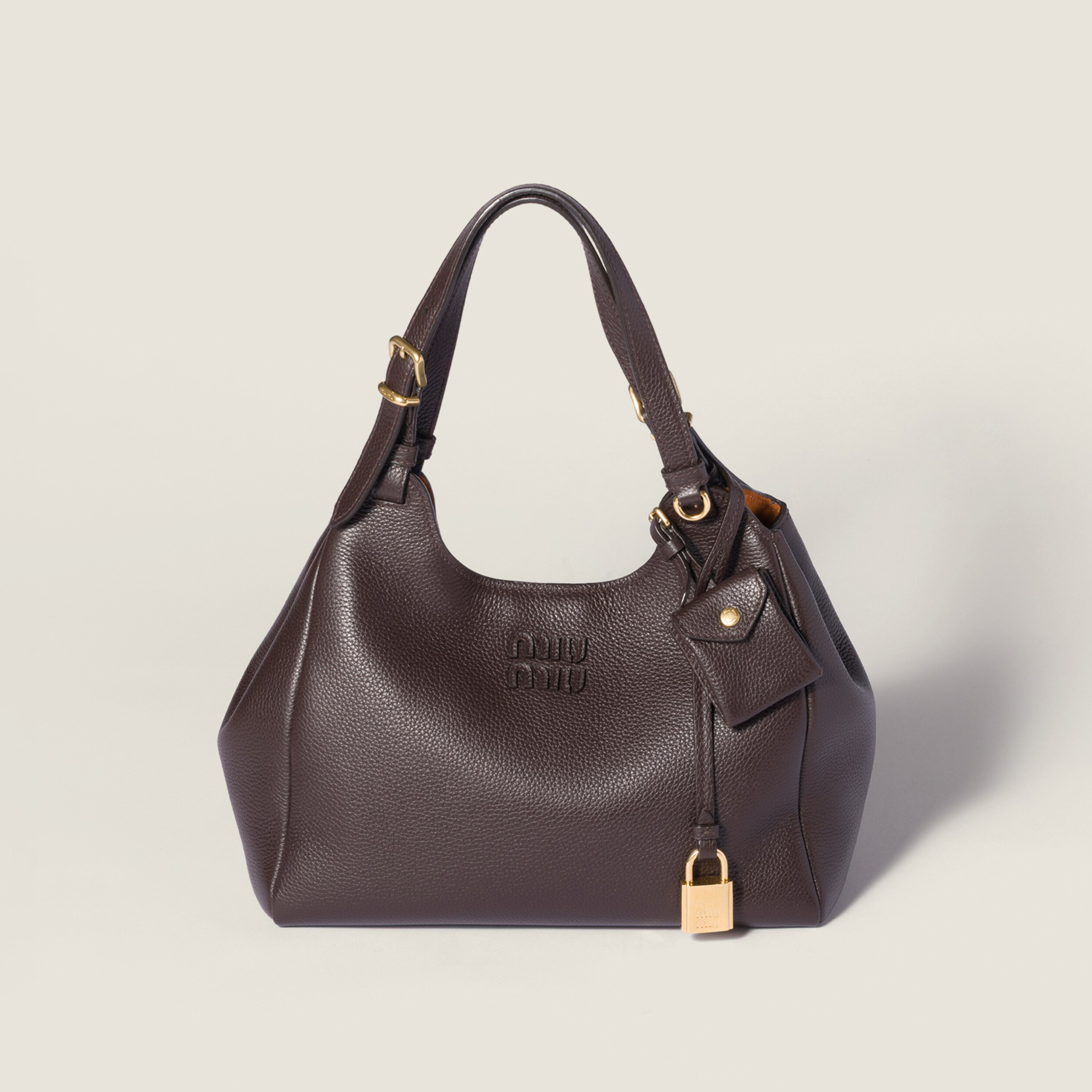 NIGO MiuMiu Women's Fashion Classic Solid Color Grain Leather Logo Handbag Shoulder Bag Bags 5BA304_2IFL_F0ZKS #nigo79515