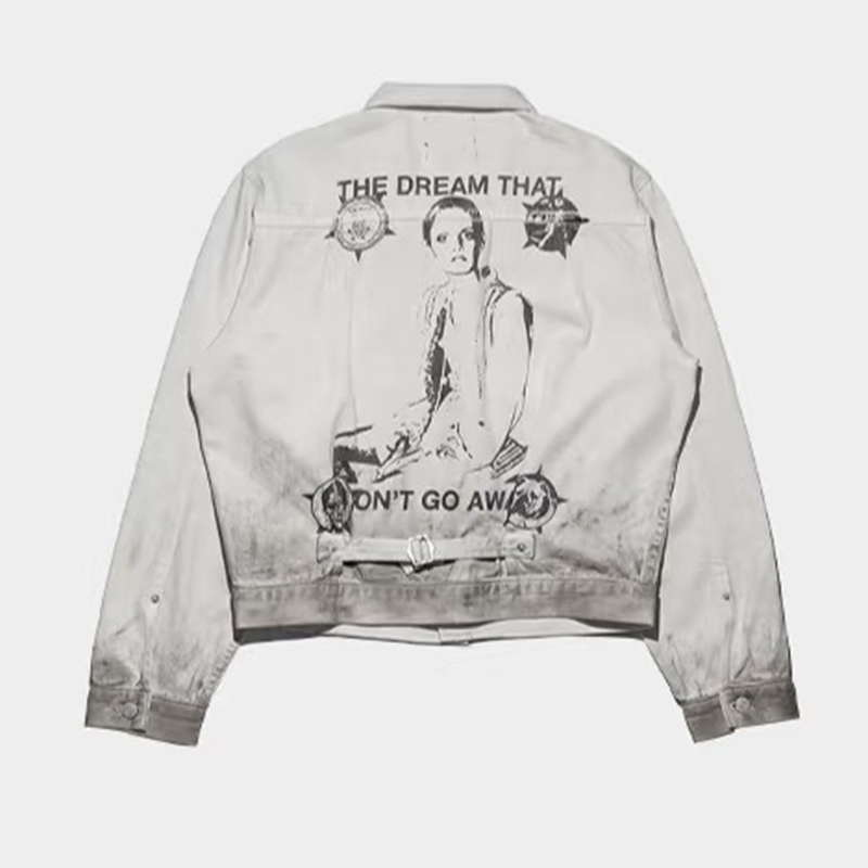 NIGO Enfants Riches Deprimes Men's Vintage Washed Back Print Spring/Fall Cotton Collared Solid-Color Single-Breasted Long-Sleeve Jacket Ngvp #nigo2724