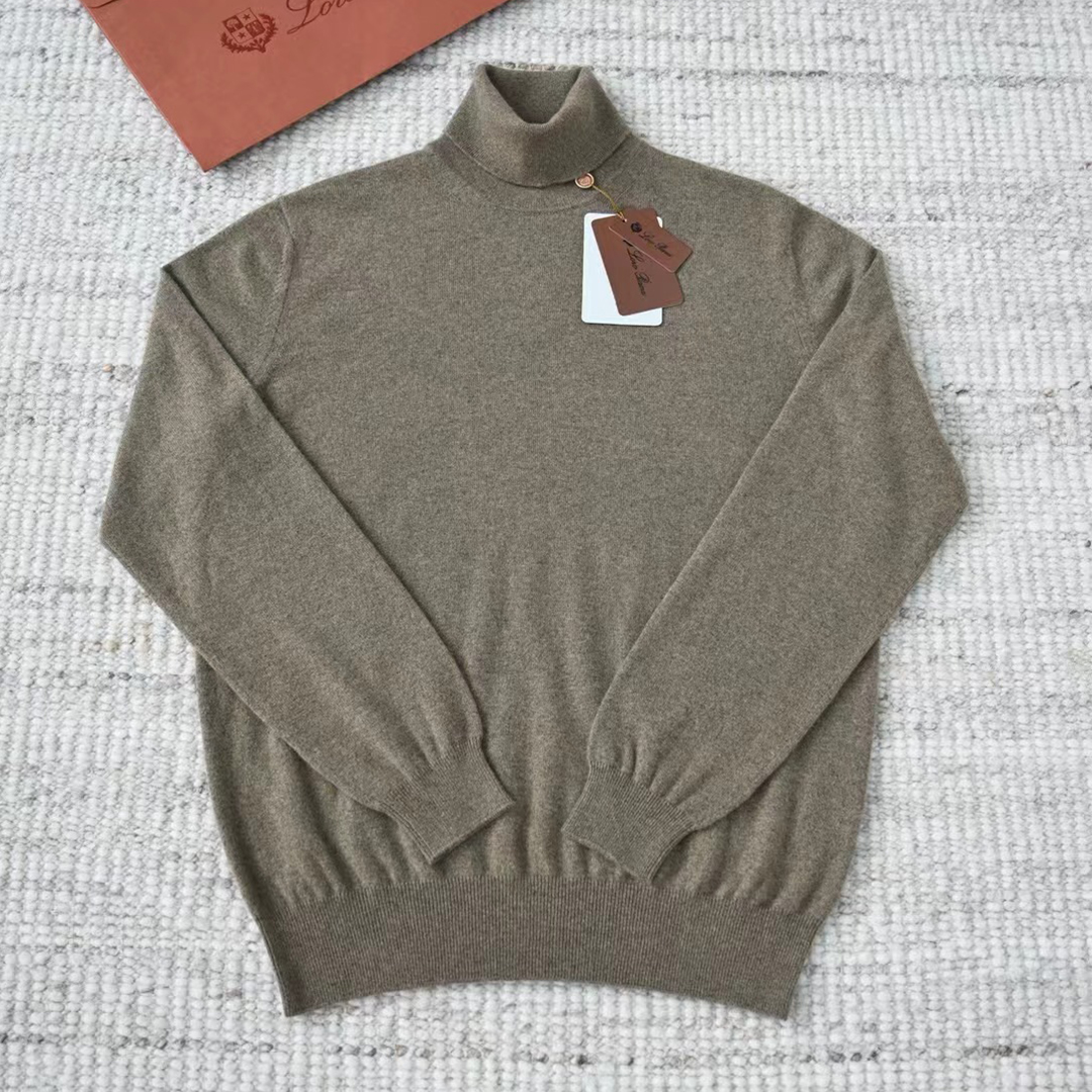 NIGO Loro Piana Men's Dolcevita Classic High-Neck Sweater Spring/Fall/Winter Solid-Color Long-Sleeve Cashmere Knit Ngvp #nigo2721