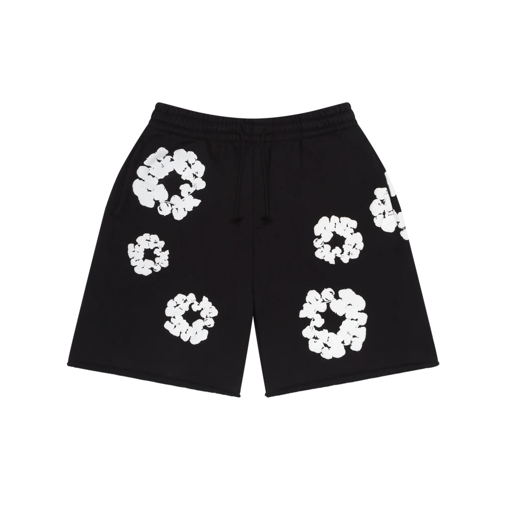 NIGO Denim Tears Men's And Women's Summer Fashion Casual Solid-color Printed Pattern Waist Elastic Drawstring Loose Fit Relaxed Shorts #nigo79534