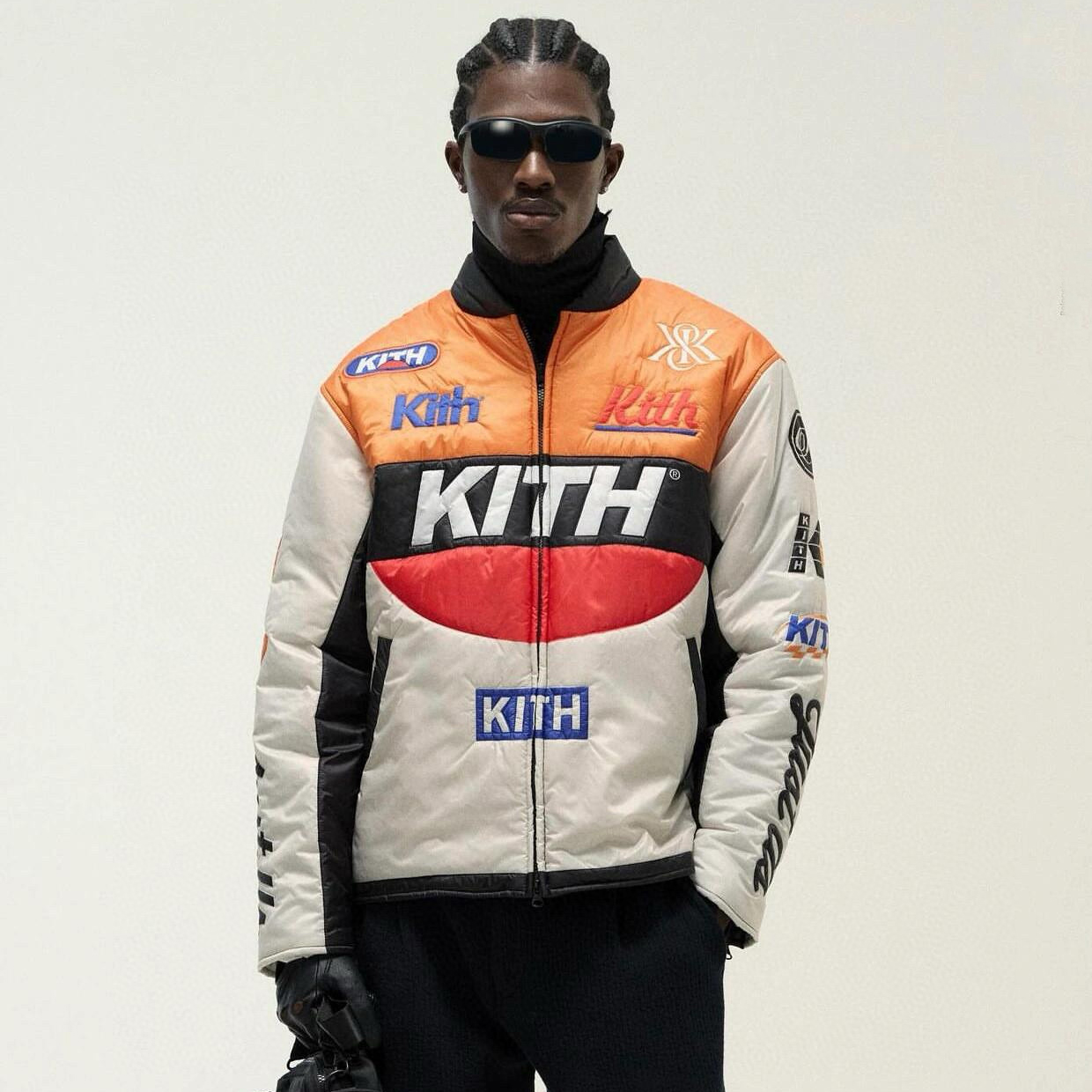 NIGO Brixton Men's Fall/Winter Fashion Casual Color-Blocked Letter Icon Lightweight Cotton Jacket Biker Jacket #nigo79533