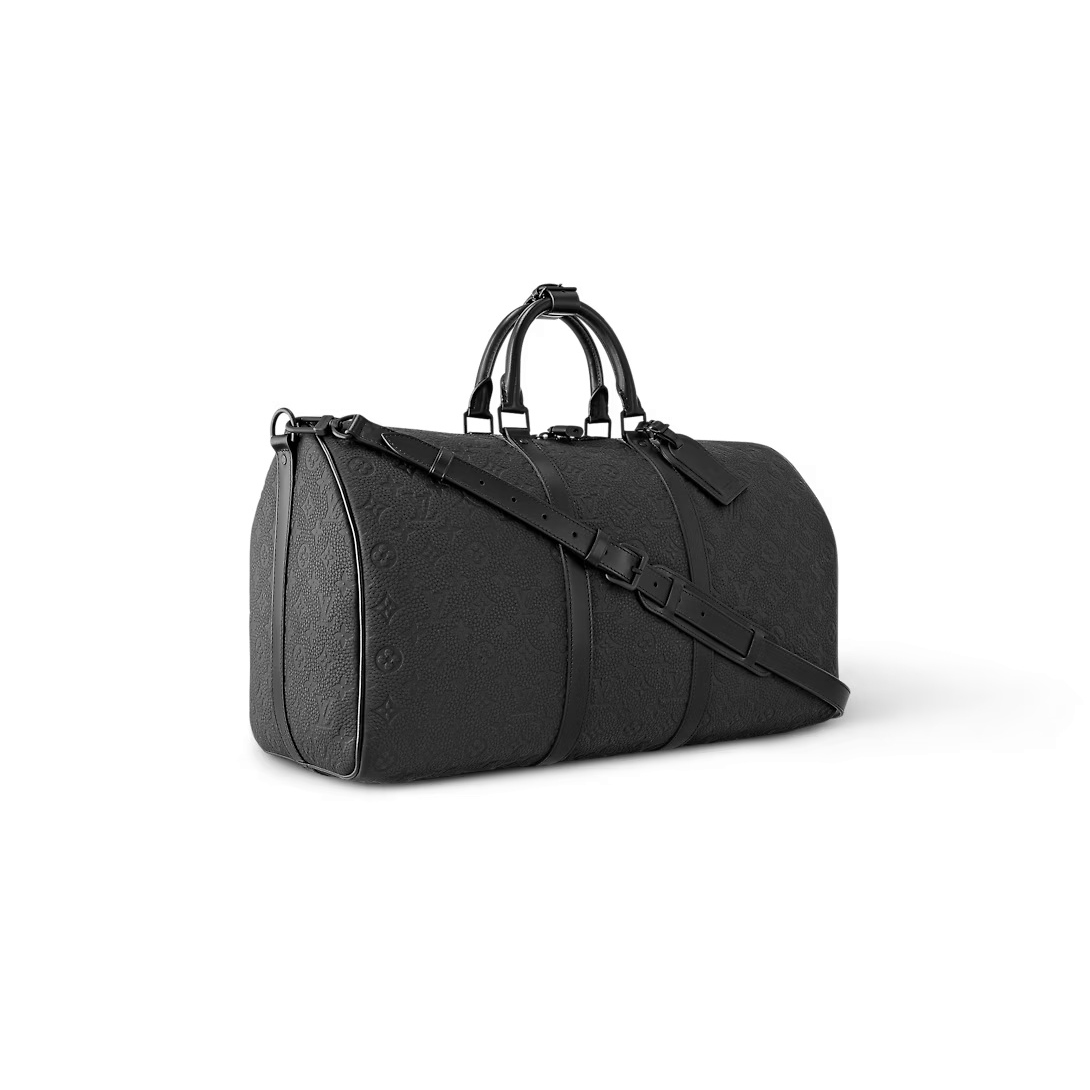 NIGO Louis Vuitton KEEPALL BANDOULIÈRE 50 Men's And Women's Fashion Classic Solid Color Embossed Print Adjustable Straps Zipper Closure Large Capacity Travel Bag Shoulder Bag Bags M44810 #nigo79554