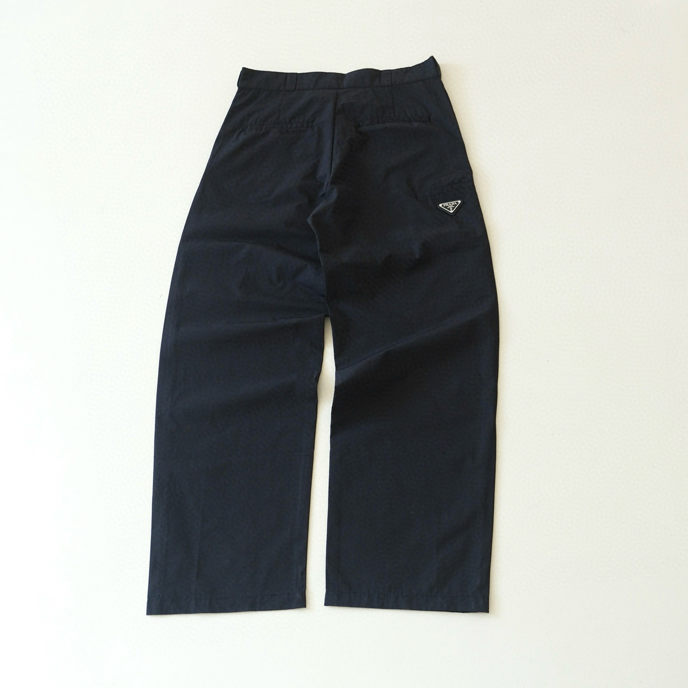 NIGO Prada Men's And Women's Women's Spring/summer Fashion Casual Solid Color Logo Triangle Emblem Recycled Nylon Relaxed Straight Leg Pants #nigo79541