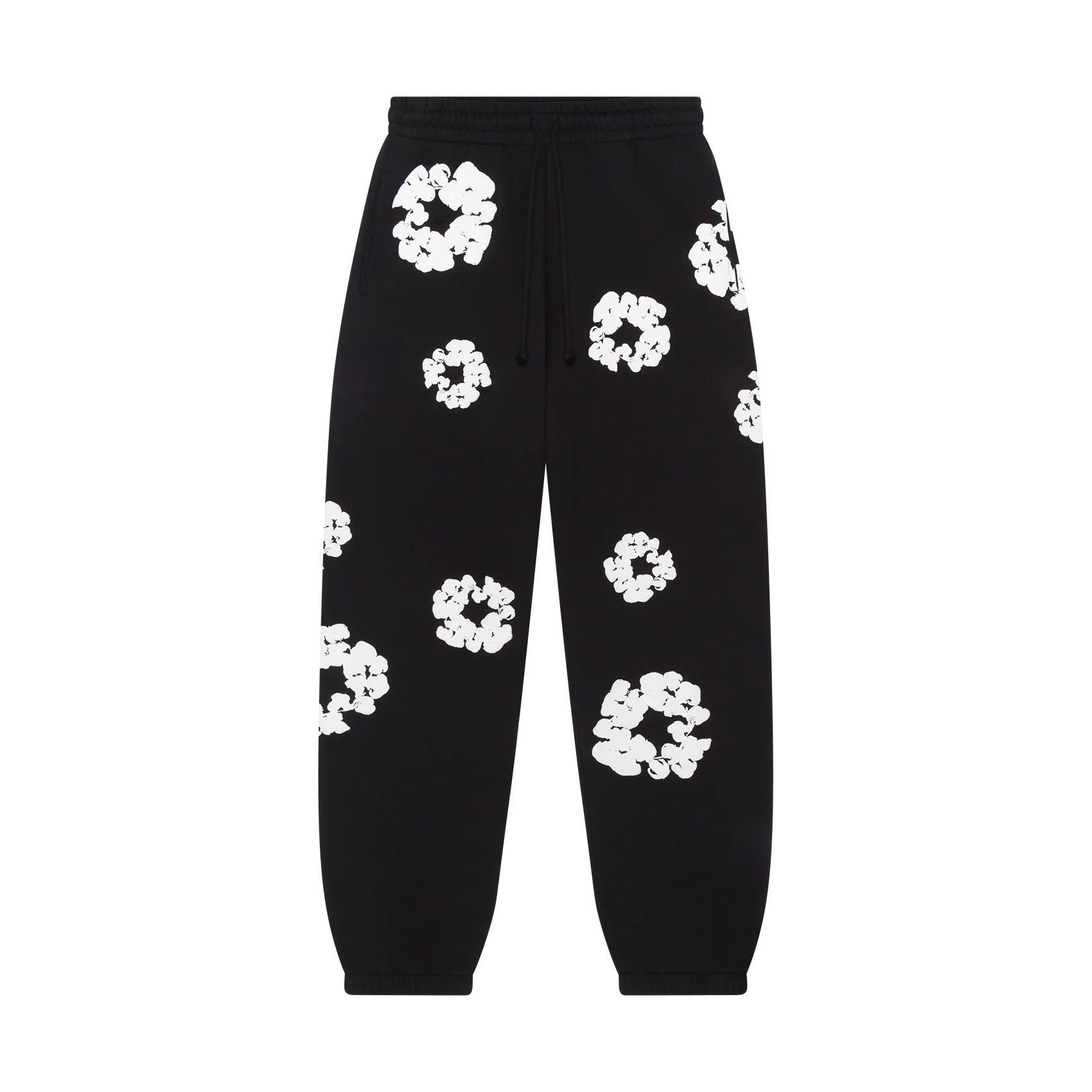 NIGO Denim Tears Men's And Women's Spring/fall Fashion Trend Solid Color Elastic Waist Tie Up Cotton Flower Foam Print American High Street Chic Brand Cuffed Sweatpants Long Pants #nigo79536