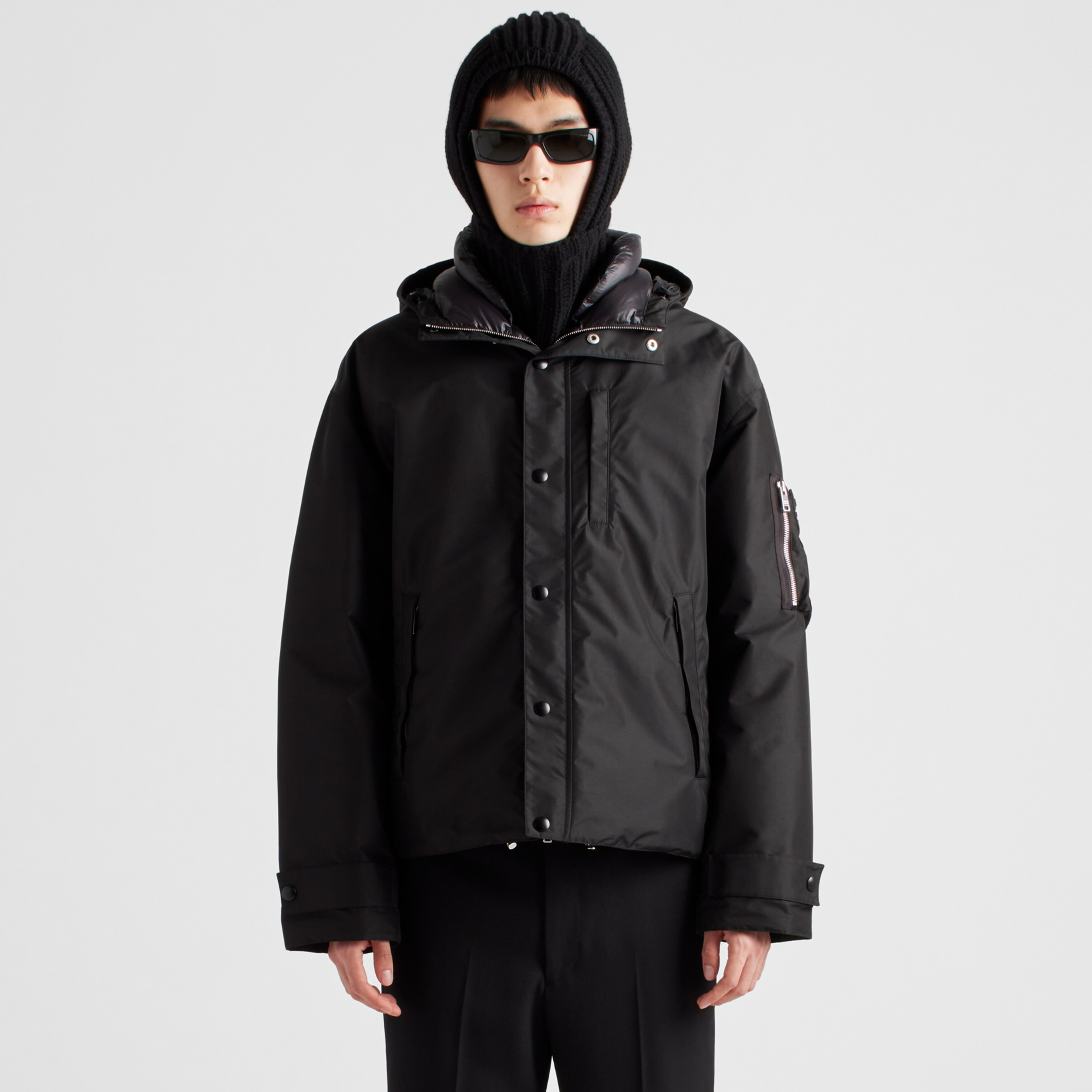 NIGO Prada Men's Fall/winter Fashion Casual Solid Color Hooded Zipper Single Button Windproof Down Jacket #nigo79565