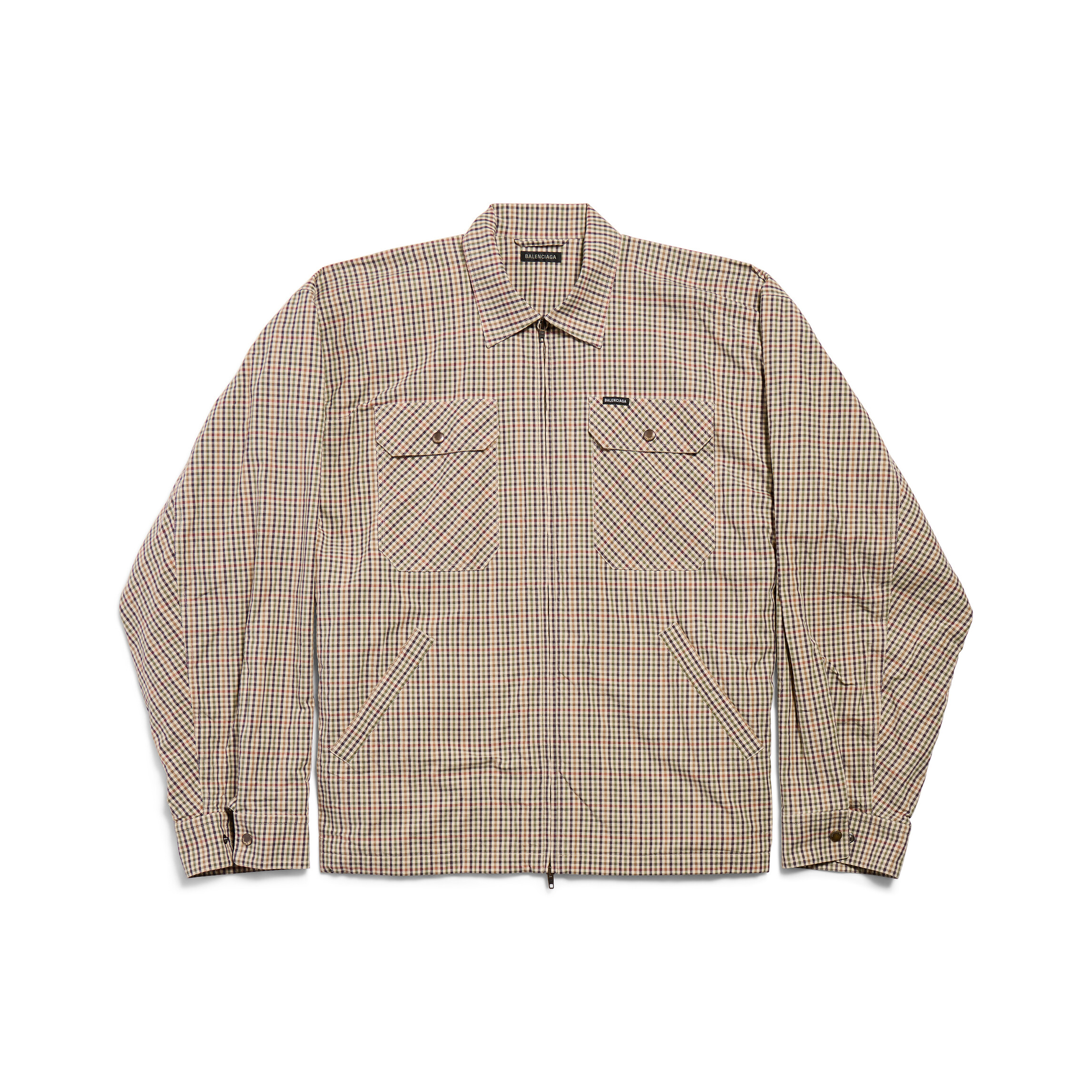 NIGO Balenciaga Men's And Women's  Fall/winter Fashion Casual Collared Zipper Plaid Shirt Style Oversized Jacket #nigo79556