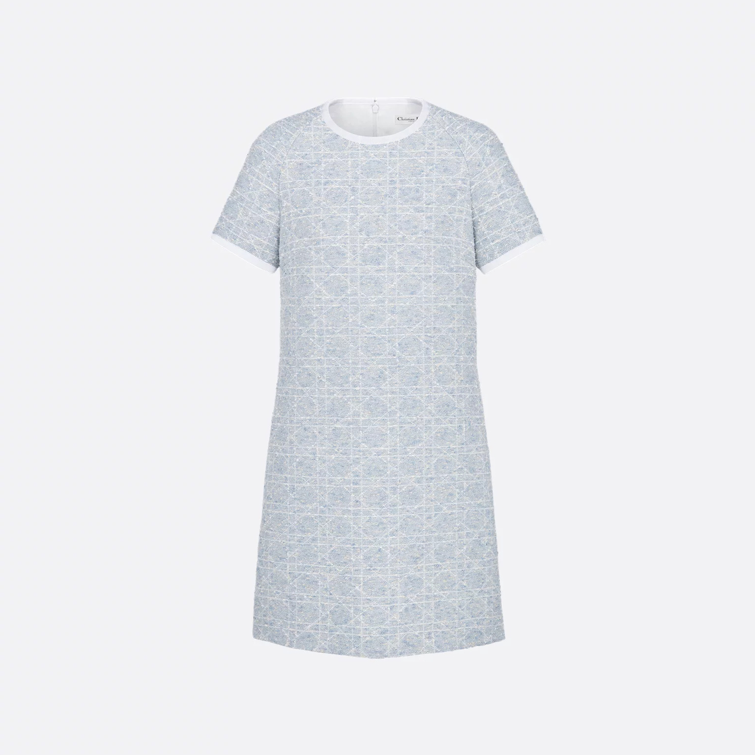 NIGO Dior ﻿ Women's Spring/Summer Fashion Casual Round Neck Simple Elegant Rattan Check Short Sleeve Dress #nigo79562