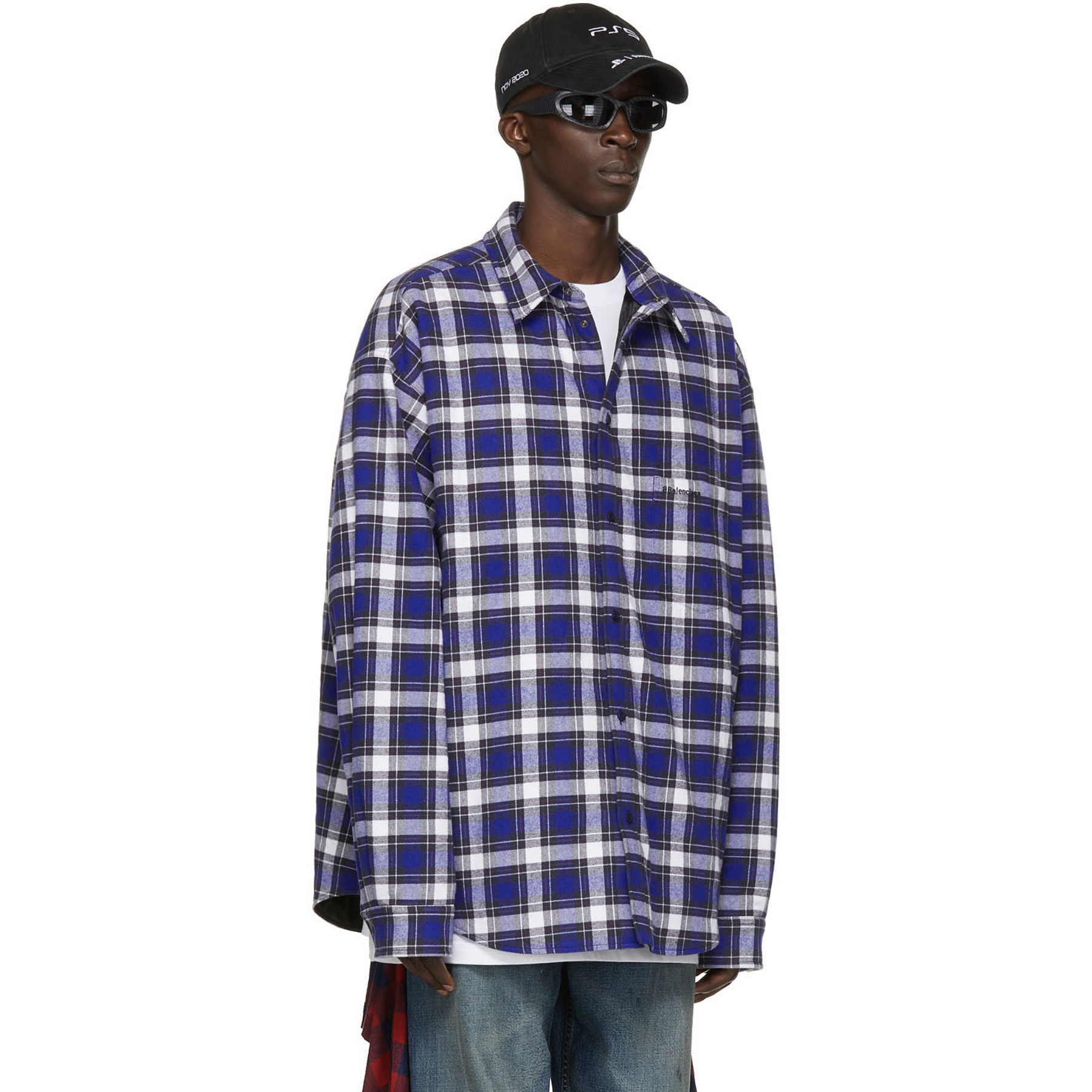 Men's Spring/Fall Fashion Casual Collared Single Breasted Checkered Wool Blend Cotton Shirt Jacket #nigo79572