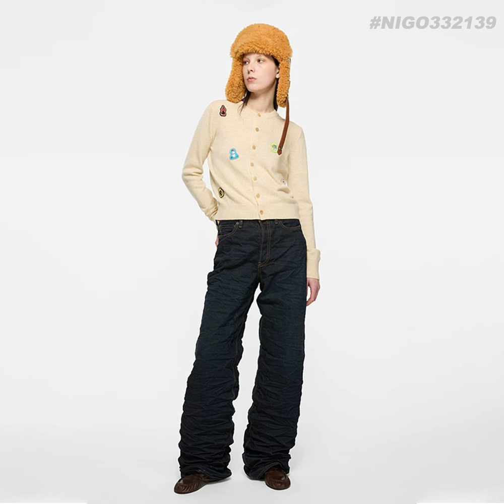 NIGO Acne Stuidos x moomin Co-branded women’s cartoon round neck casual knitted cardigan #nigo332139