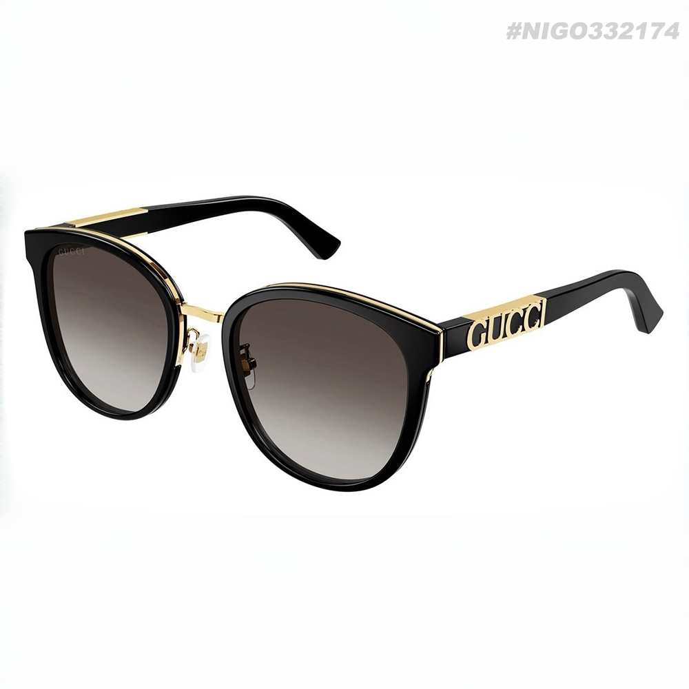NIGO GUCCI Women's Sunglasses Acetate Irregular Shape Women's Tortoise Color Temple Logo #nigo332174