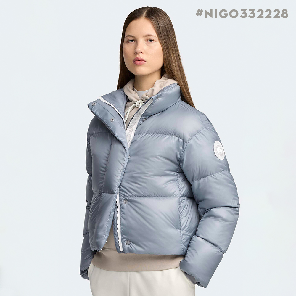 NIGO Canada Goose Cypress Cropped Puffer White Label Stand Collar Long Sleeve Glossy Windproof Waterproof Casual Lightweight Short Down Jacket #nigo332228