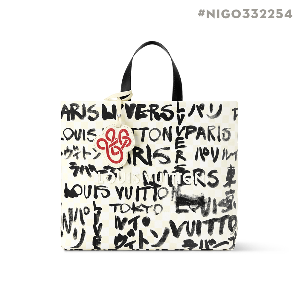 NIGO LOUIS VUITTON x NIGO Men's and Women's Shopper Tote Medium Bag Daily Cowhide Shopping Bag With Brand Logo Print #nigo332254