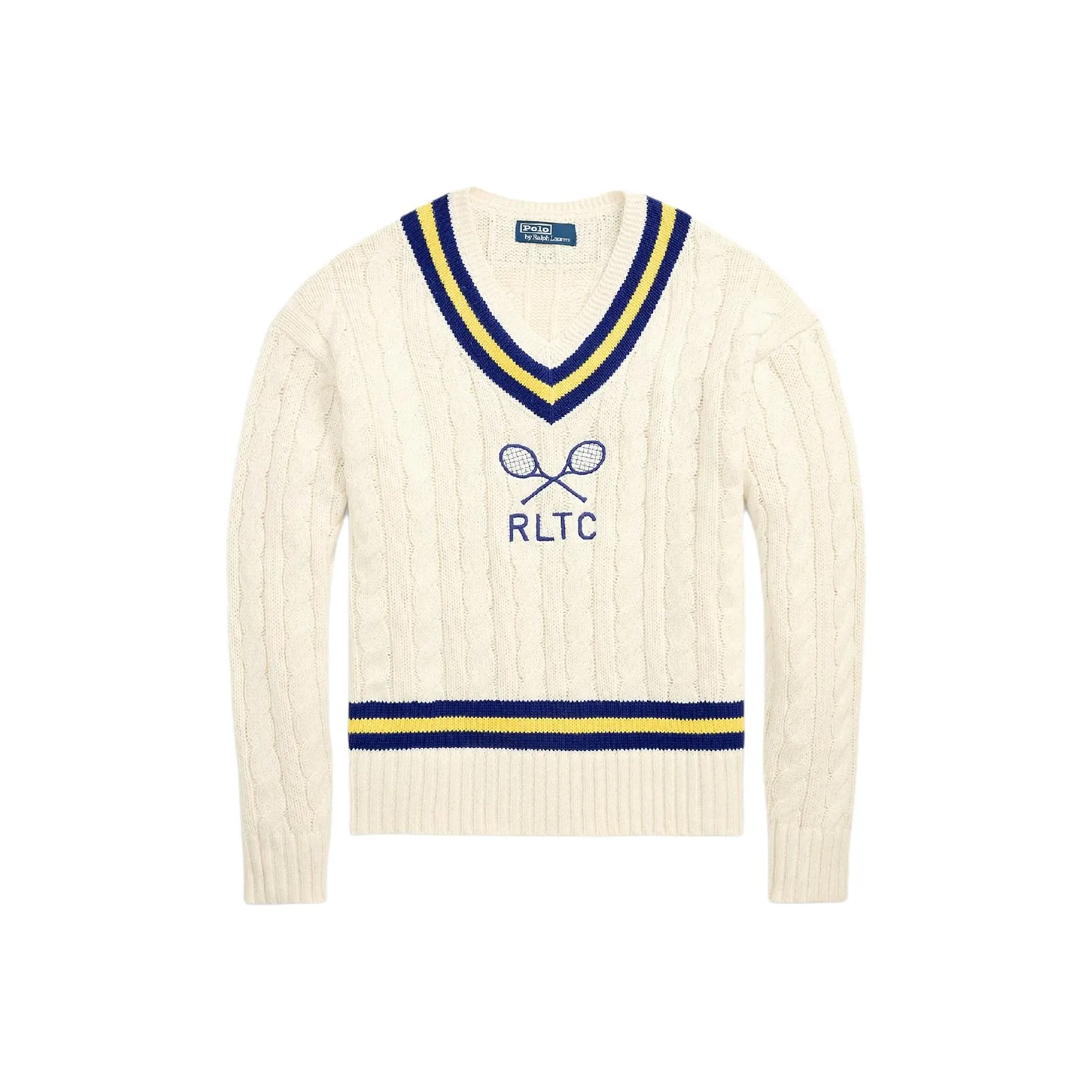 NIGO Ralph Lauren Men's Polo Solid Color V-neck Pullover Long-sleeved Autumn And Winter Knitted Wool Polo