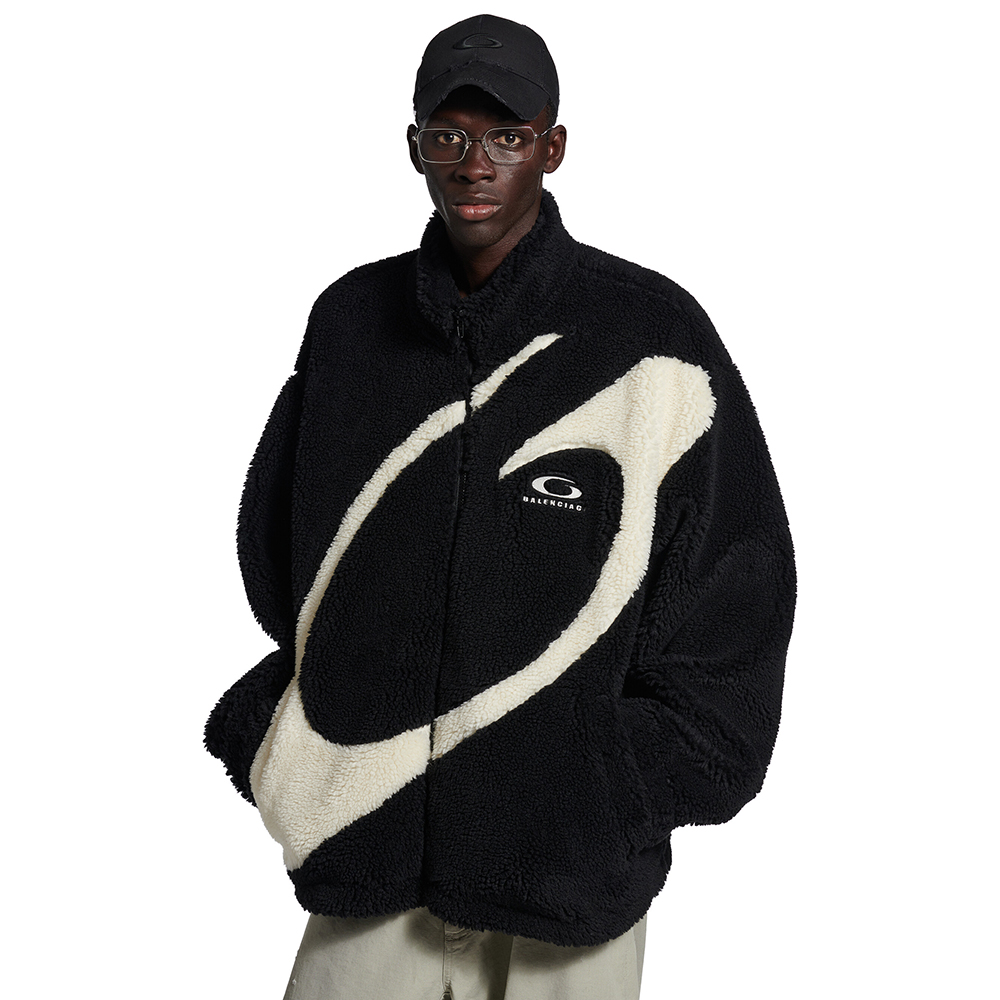 NIGO Balenciaga Men's 25FW LOOP SPORTS ICON Lambswool Zipper Jacket INFORMATION Diagonal Pockets Double-ended Zipper Closure Loop Artwork Inlay #nigo332256