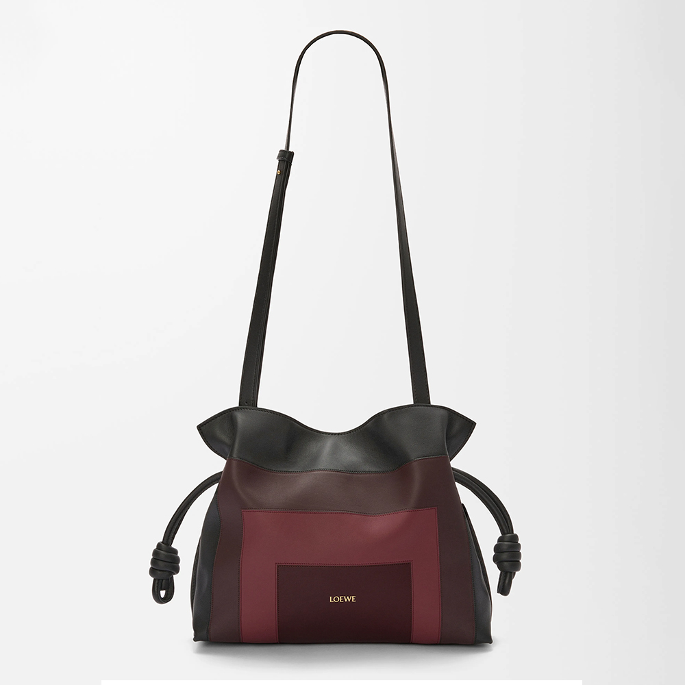 NIGO LOEWE Flamenco x Albers  Medium Nappa Leather Flamenco Clutch Caramel Bright Green Logo Classic Cowhide Colorblocked Clutch Bag #nigo332361