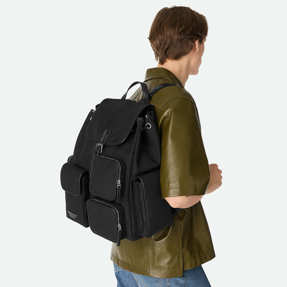 NIGO BOTTEGA VENETA  Crossroad Multi-Pocket Backpack Leather Label Nylon Shoulder Bag #nigo332330