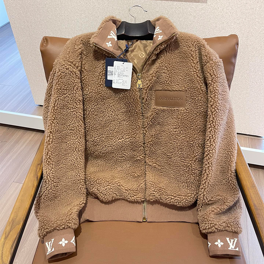 NIGO Louis Vuitton Women's and Men's Suede Leather Label Teddy Velvet Suede Belted Jacket With Leather Patches #nigo332529