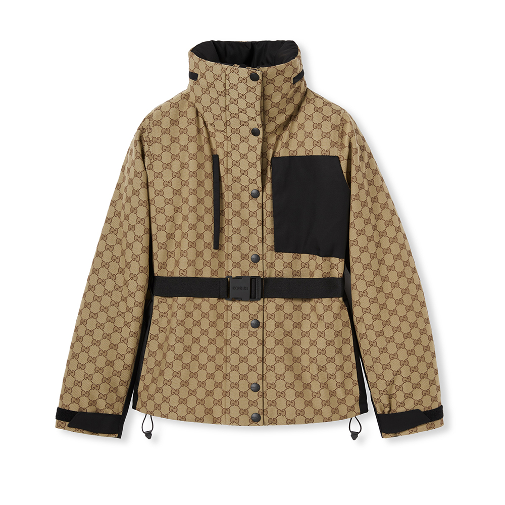 NIGO Gucci Women's Classic Jacquard Khaki Cotton Jacket Beige and Dark Brown Gucci Altitude GG Plain Knit Jacquard Jacket #nigo332467