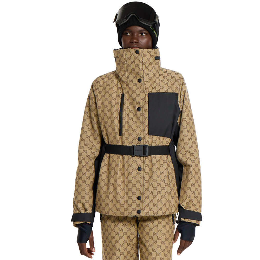 NIGO Gucci Women's Classic Jacquard Khaki Cotton Jacket Beige and Dark Brown Gucci Altitude GG Plain Knit Jacquard Jacket #nigo332467