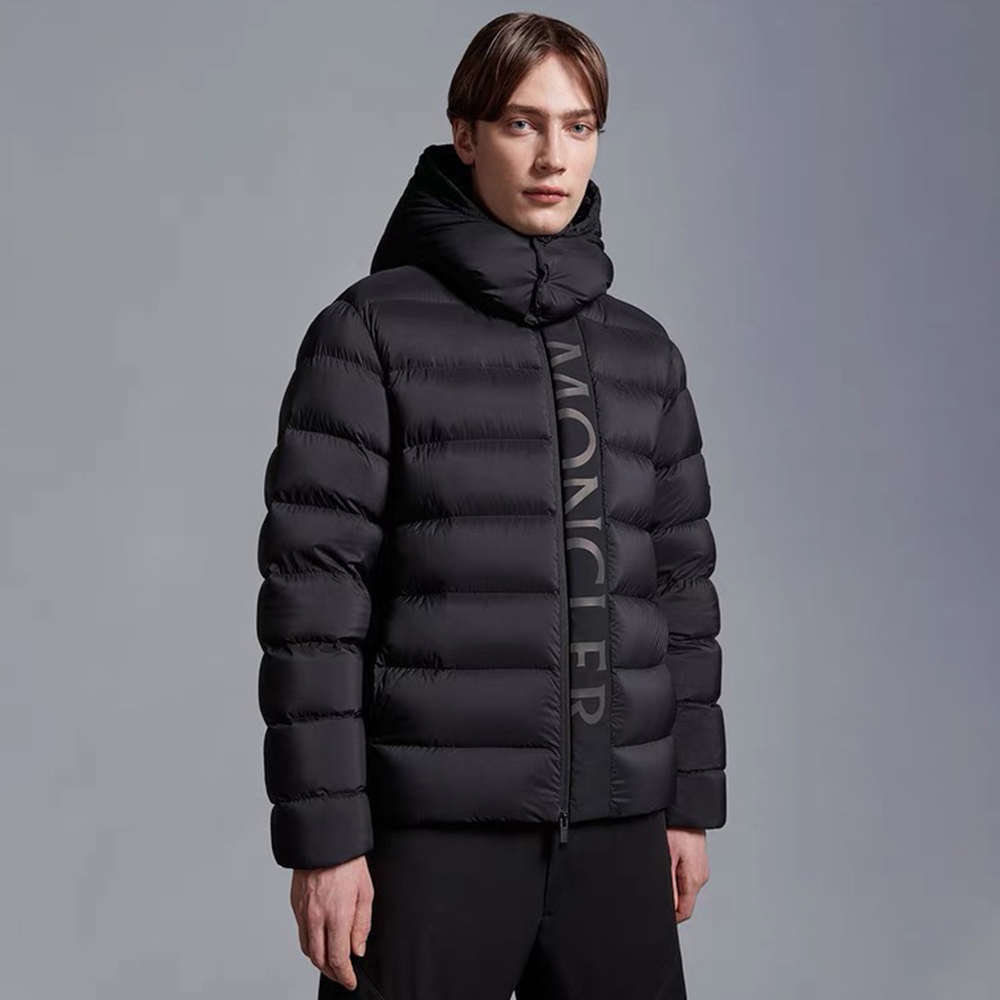 NIGO Moncler Men's New Black Warrior 3M Reflective White Goose Down Hooded Reflective Letters Down Jacket #nigo332483