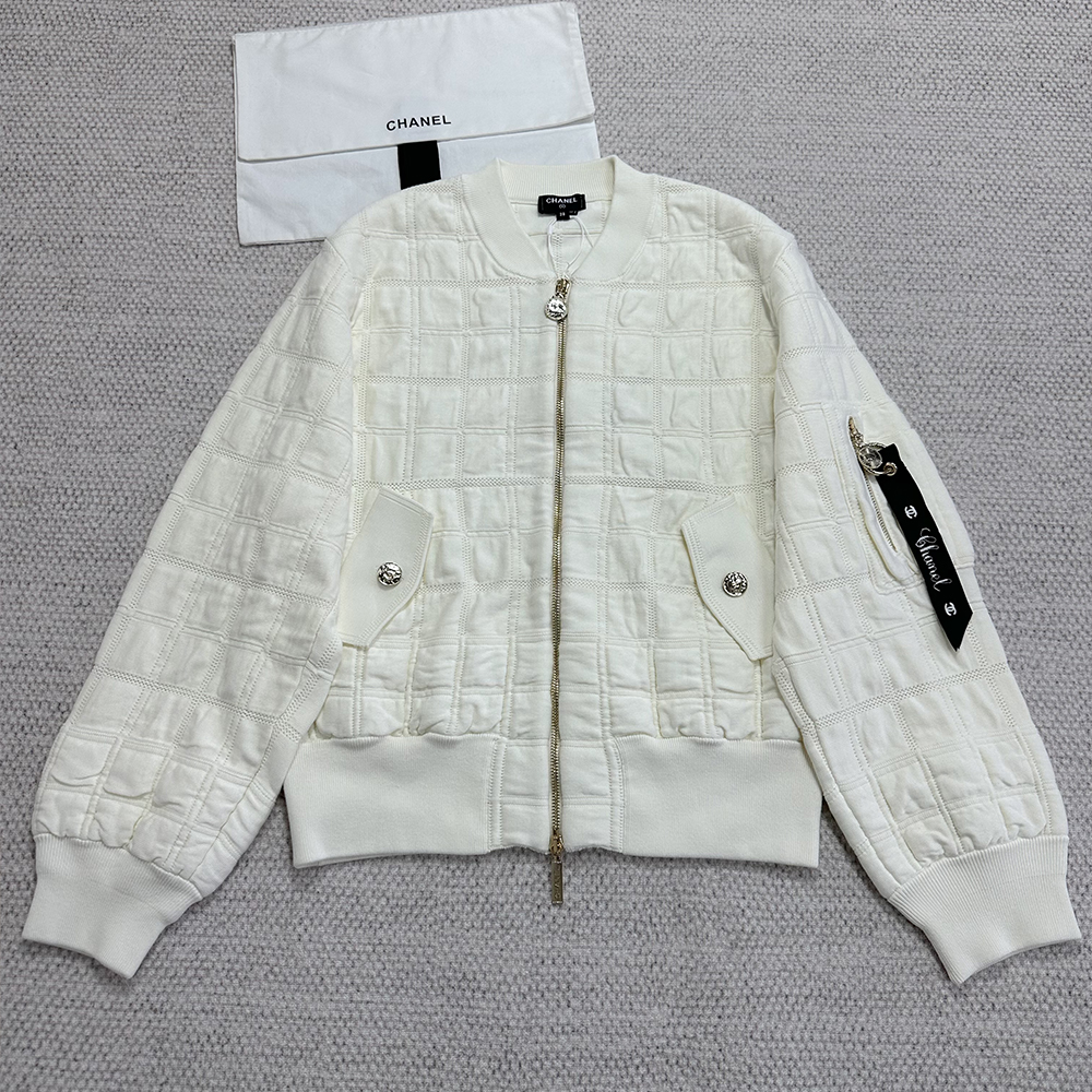 NIGO Chanel Women's Waist-Defining Zipper Long-Sleeve Jacket Checkered Solid-Color Fall/Winter Coat Ngvp #nigo331924