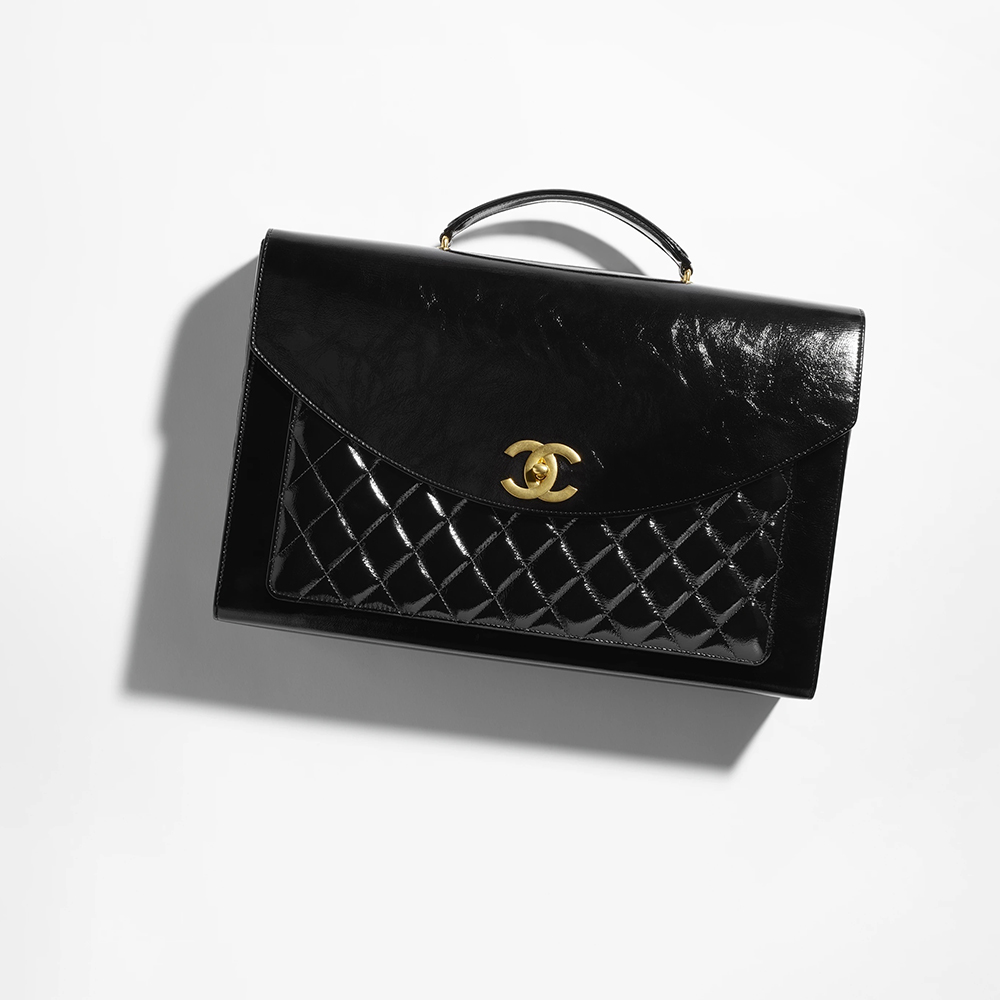 NIGO Chanel Advanced Handmade Series Briefcase Patented Wrinkled Lambskin Vintage Buttons #nigo332642