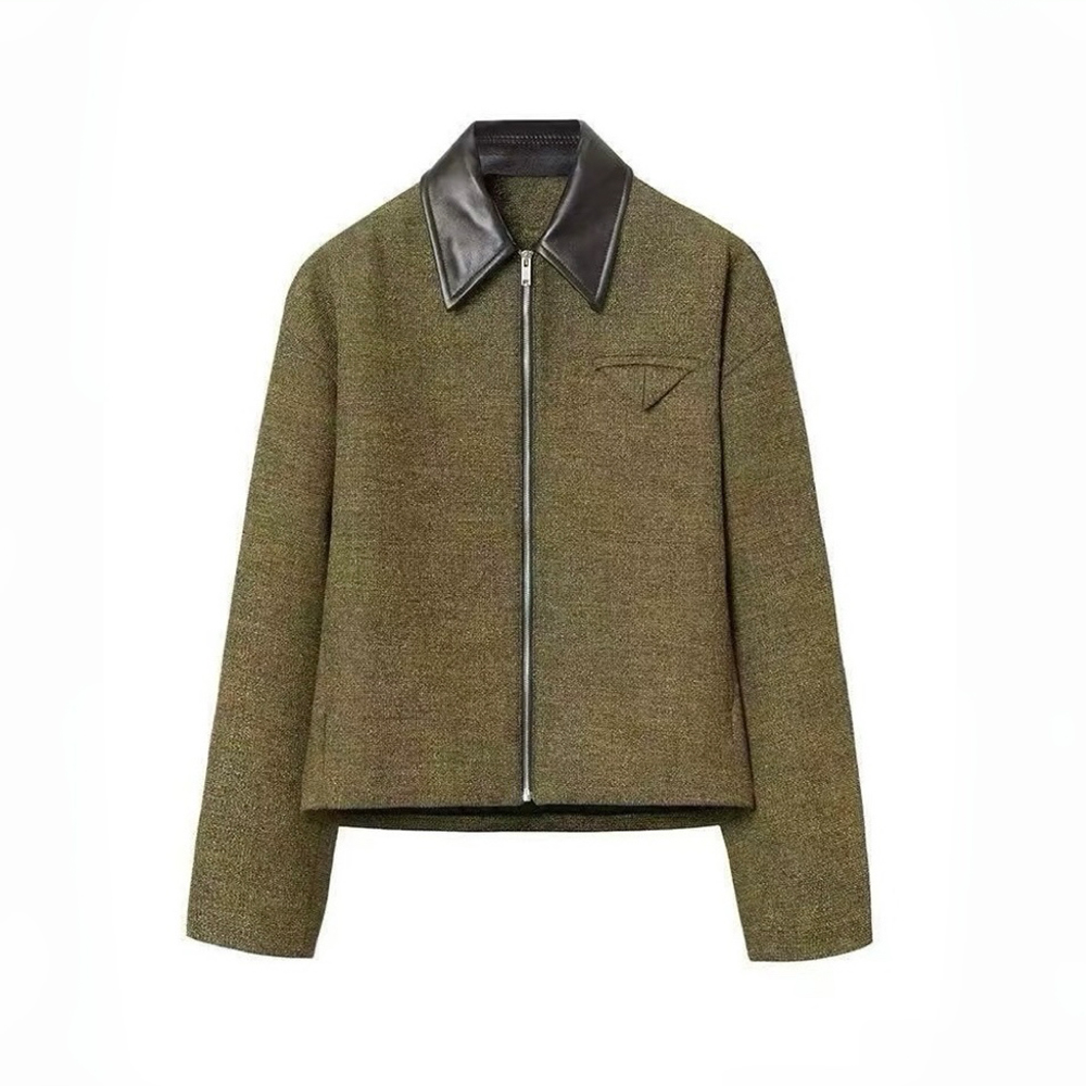 NIGO Bottega Veneta SG Men's Cotton Fringe Short Jacket Linen Beige Black Gold Silk Zipper Leather Lapel Long Sleeve Jacket #nigo332619