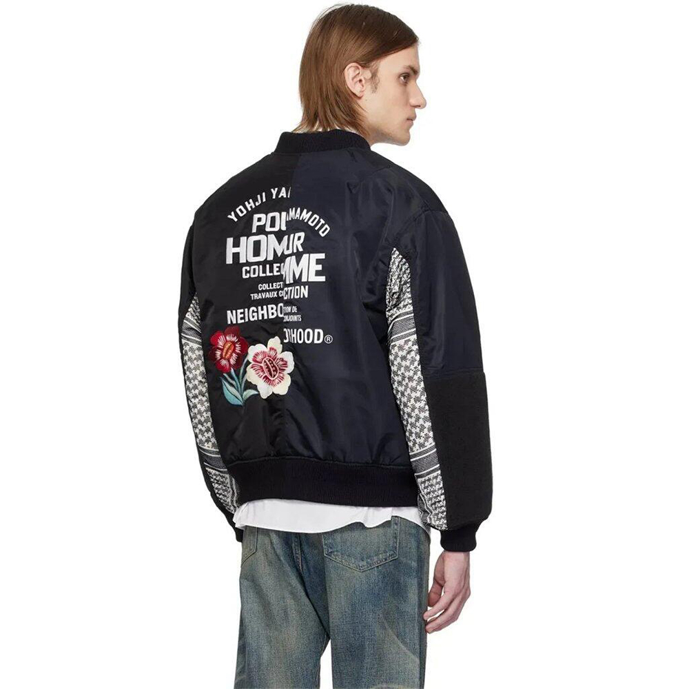 NIGO NEIGHBORHOOD x Yohji Yamamoto Men's Fall/Winter Joint Signature Labeling Short And Wide Design All Cowhide Slider #nigo332621