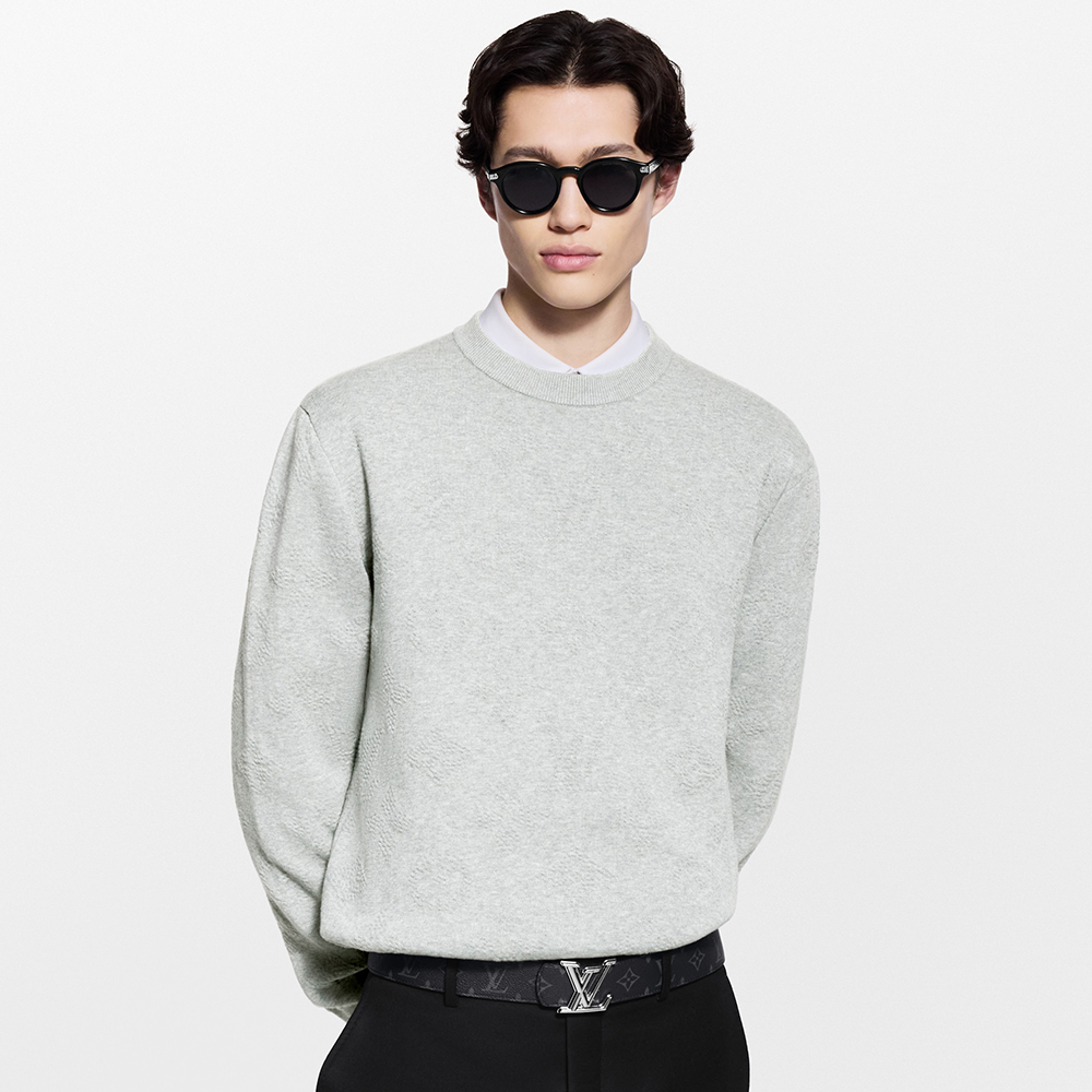 NIGO Louis Vuitton Men's and Women's MONOGRAM Embossed Pullover Knitted Three Dimensional Flower Knitted Sweater #nigo332643