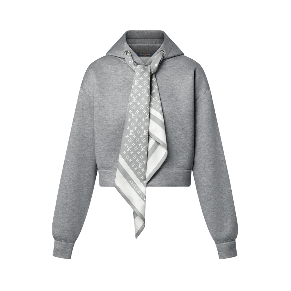 NIGO Louis Vuitton Fall/Winter Cropped Monogram Scarf Hoodie #nigo332734