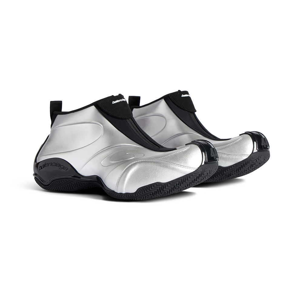 NIGO Balenciaga Basketball White Distressed Round Toe Zipper Basketball Shoes #nigo332802