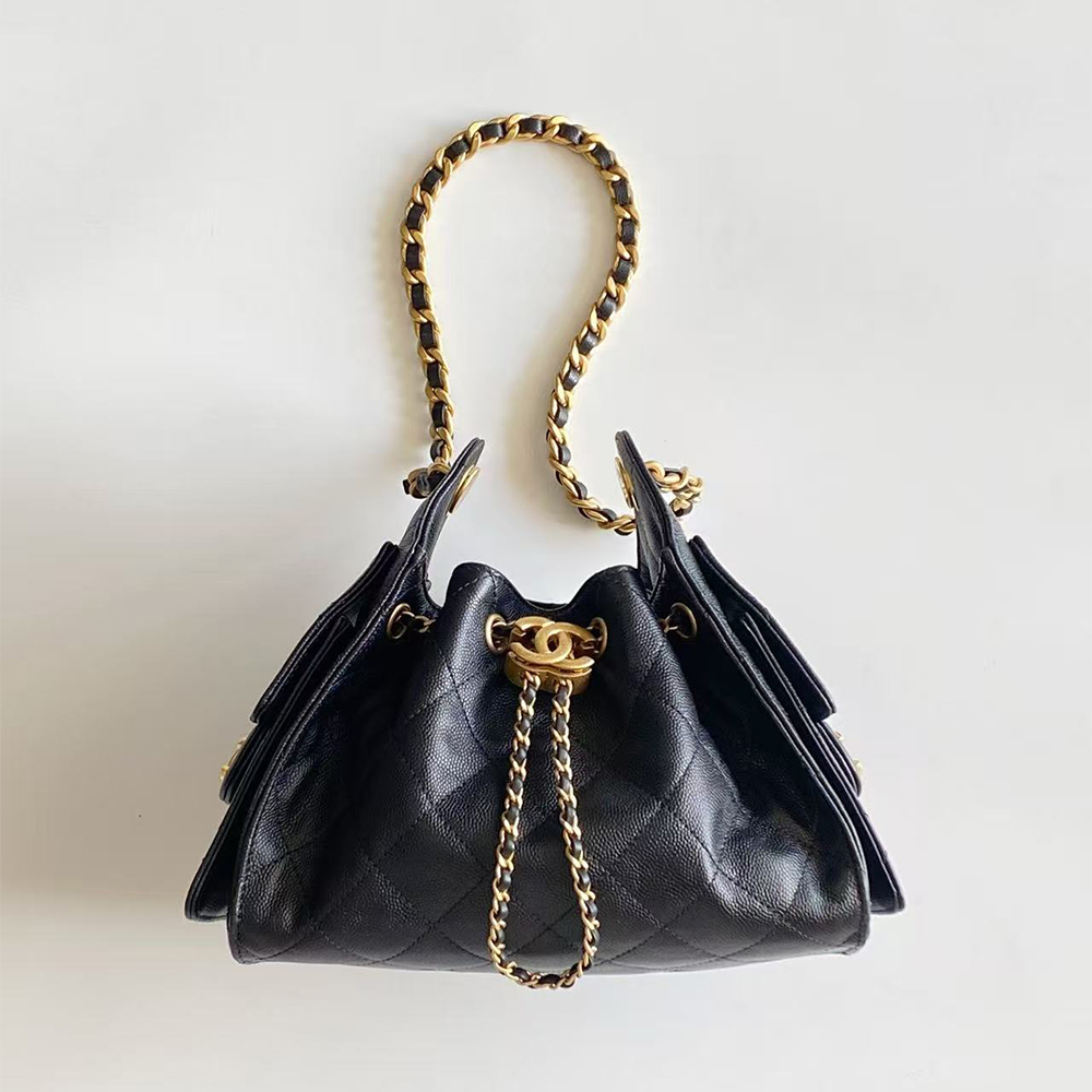 NIGO Chanel 25 Women's Mini Handbag Metallic Grained Embossed Calfskin And Silver Metal Silver #nigo332929