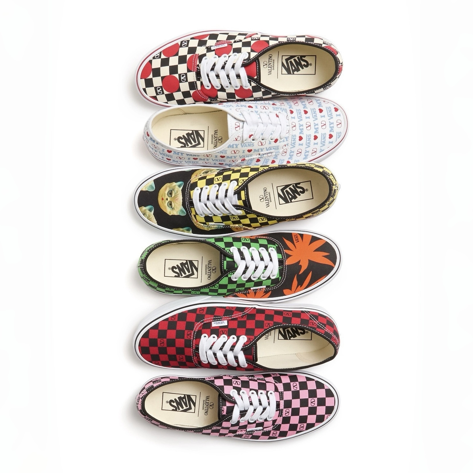 NIGO Valentino X VANS Joint Women's and Men's Sneakers Printed Style #nigo333072