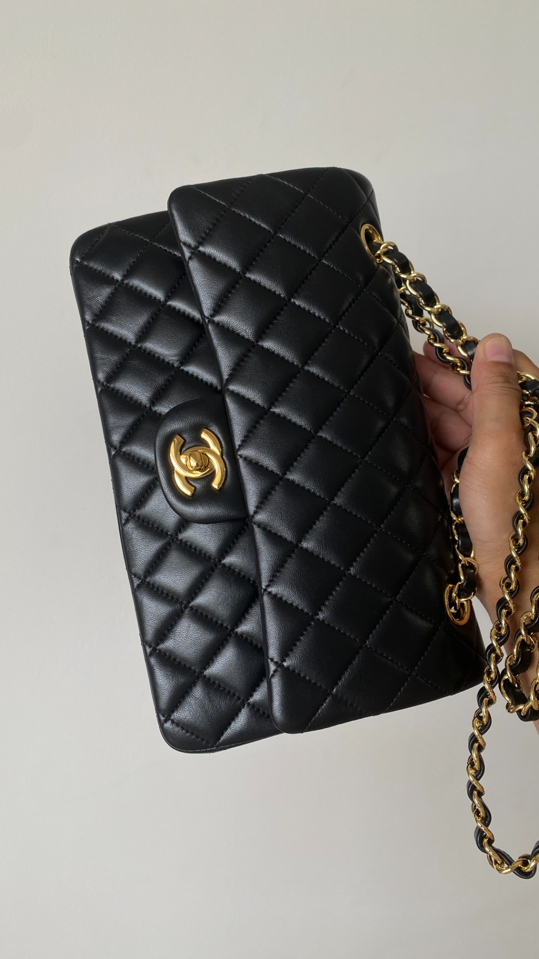 NIGO Chanel CF Women's Diamond Logo Sheepskin Shoulder Bag Medium #nigo332608