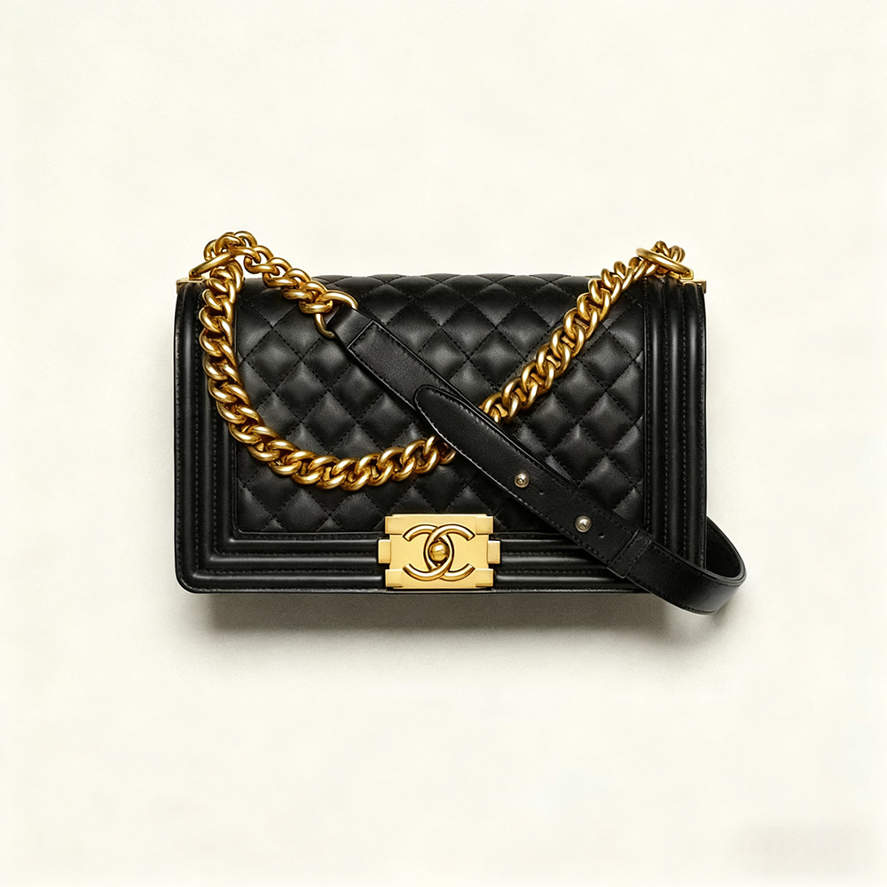 NIGO Chanel LeBoy Chanel Bag Calfskin Ruthenium Plated Metal #nigo333120